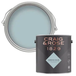 Craig & Rose 1829 Swedish Blue Chalky Emulsion Paint, 2.5L