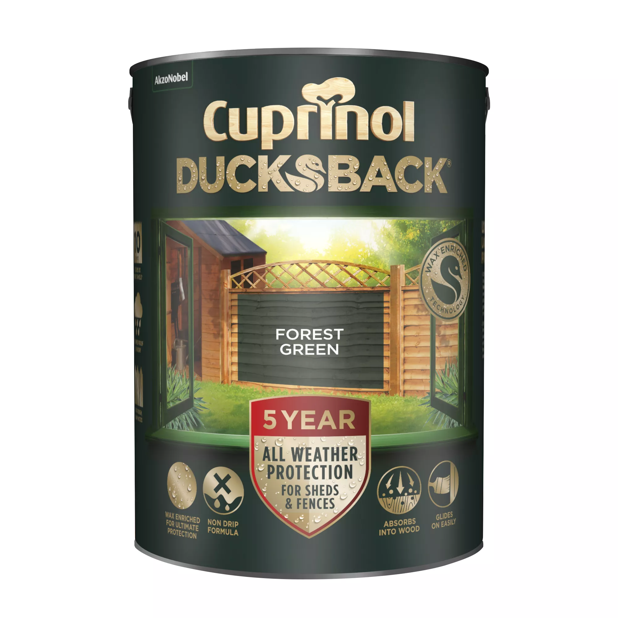 Cuprinol 5 year ducksback Forest green Fence & shed Treatment, 5L Cuprinol 5 Year Ducksback Forest Green Fence & Shed Treatment, 5L -Home Paint Store cuprinol 5 year ducksback forest green fence shed treatment 5l5010368017447 04c bq