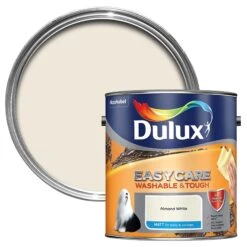 Dulux Easycare Almond White Matt Emulsion Paint, 2.5L