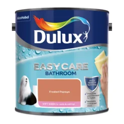 Dulux Easycare Bathroom Frosted Papaya Soft Sheen Wall Paint, 2.5L -Home Paint Store dulux easycare bathroom frosted papaya soft sheen wall paint 2 5l5010212668627 08c bq