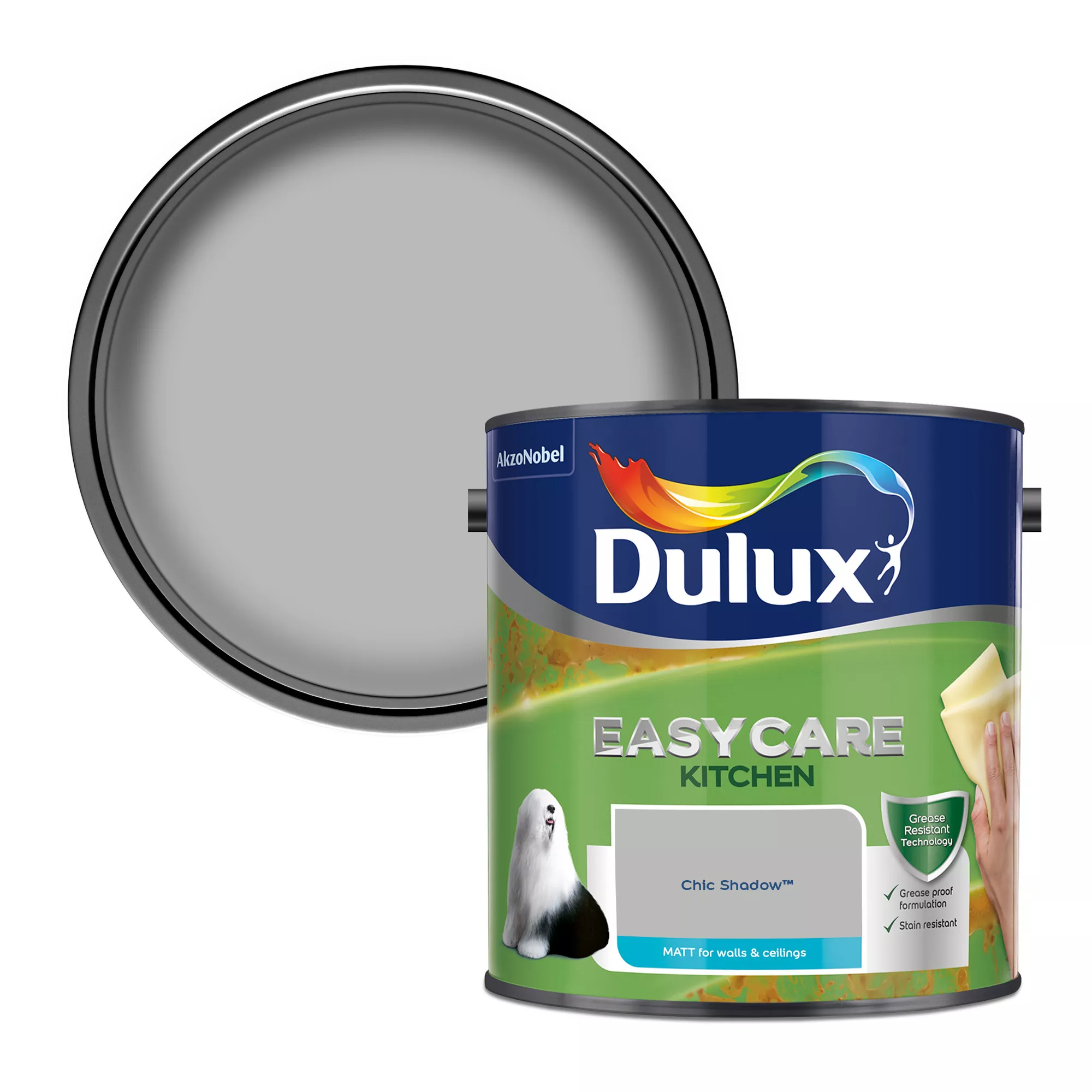 Dulux Easycare Kitchen Chic shadow Matt Emulsion paint, 2.5L Dulux Easycare Kitchen Chic Shadow Matt Emulsion Paint, 2.5L -Home Paint Store dulux easycare kitchen chic shadow matt emulsion paint 2 5l5010212575949 02c bq