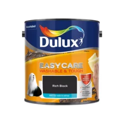 Dulux Easycare Rich Black Matt Emulsion Paint, 2.5L -Home Paint Store dulux easycare rich black matt emulsion paint 2 5l5010212624227 08c bq