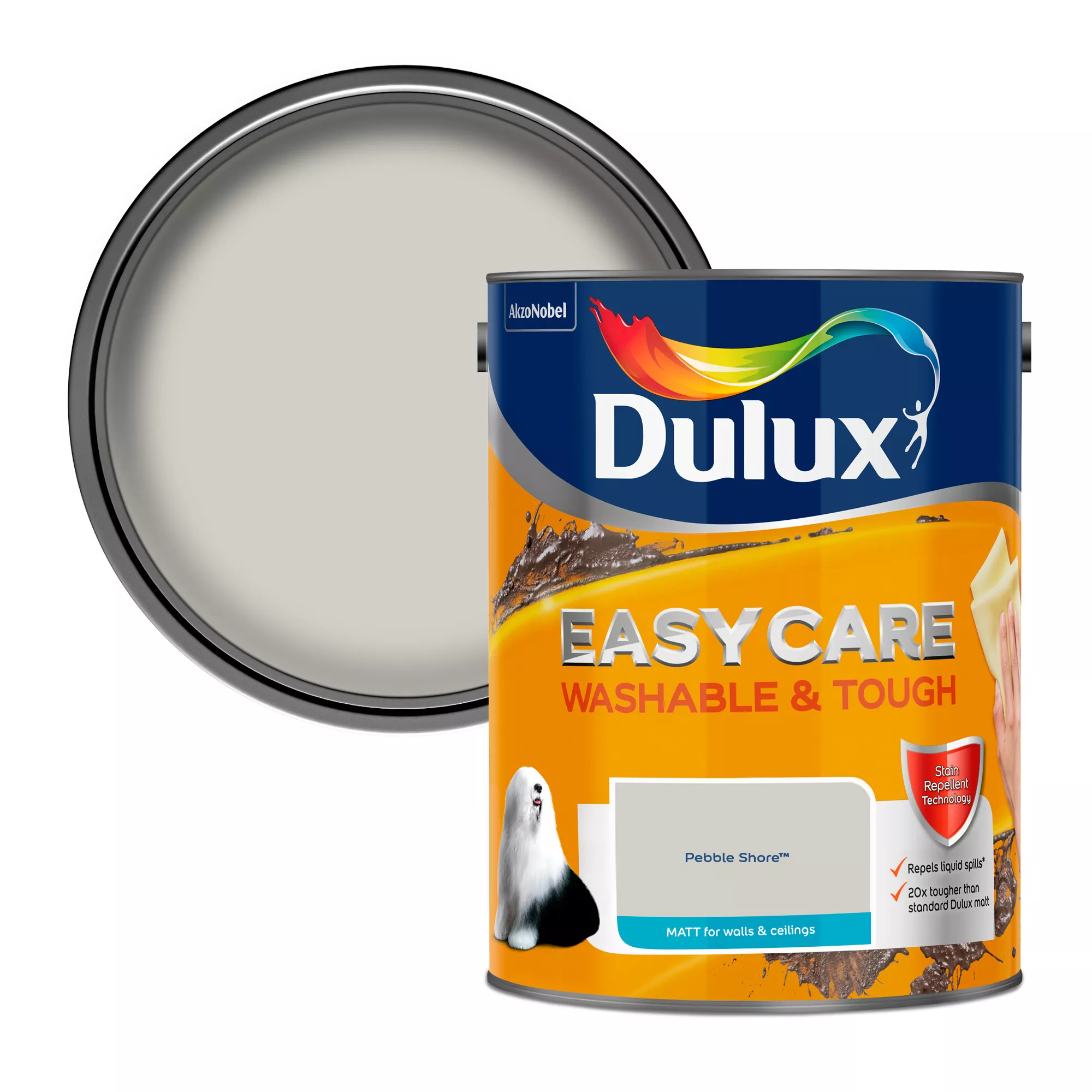 Dulux Easycare Washable & Tough Pebble Shore Matt Wall paint, 5L Dulux Easycare Washable & Tough Pebble Shore Matt Wall Paint, 5L -Home Paint Store dulux easycare washable tough pebble shore matt wall paint 5l5010212659458 02c bq