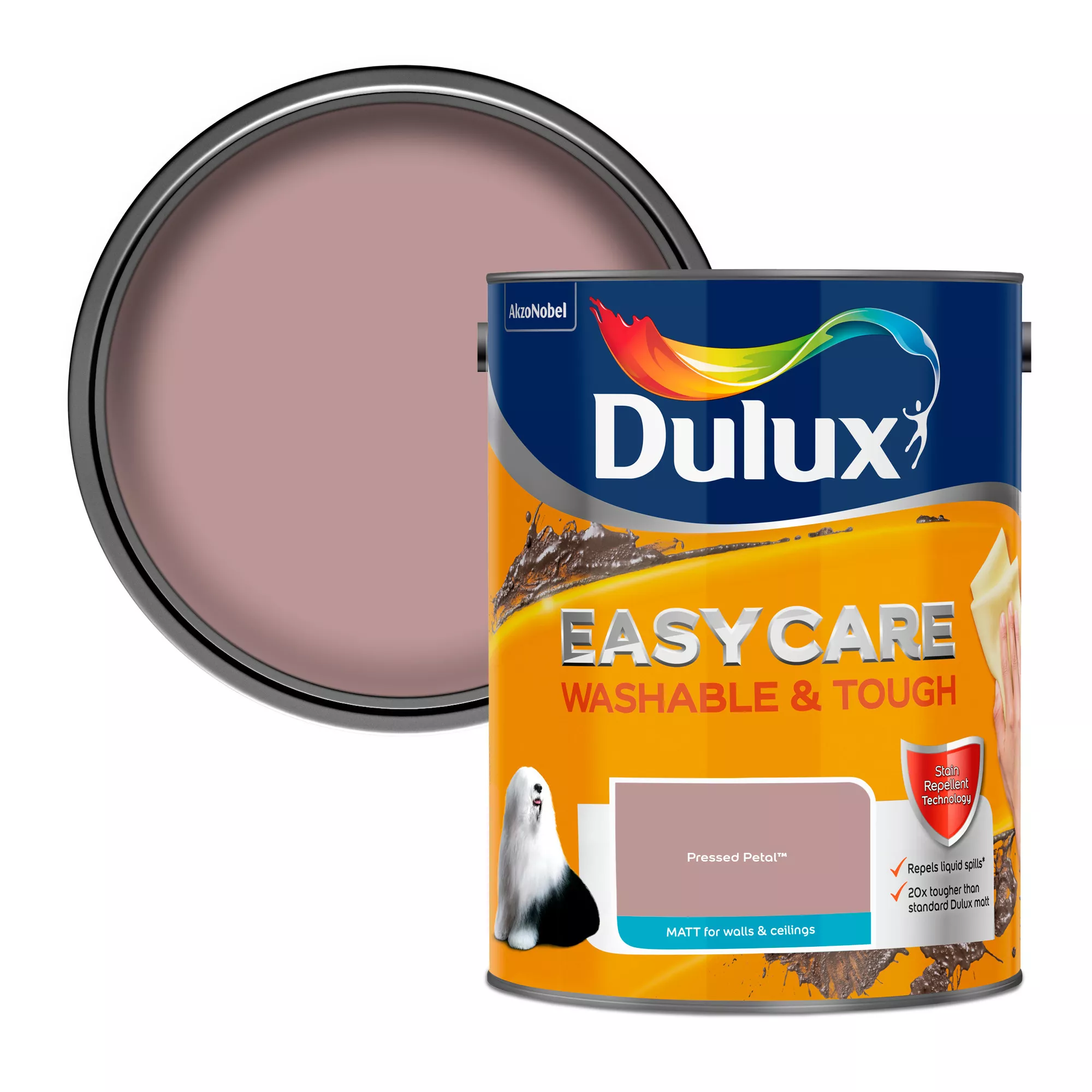 Dulux Easycare Washable & Tough Pressed Petal Matt Wall paint, 5L Dulux Easycare Washable & Tough Pressed Petal Matt Wall Paint, 5L -Home Paint Store dulux easycare washable tough pressed petal matt wall paint 5l5010212668283 02c bq