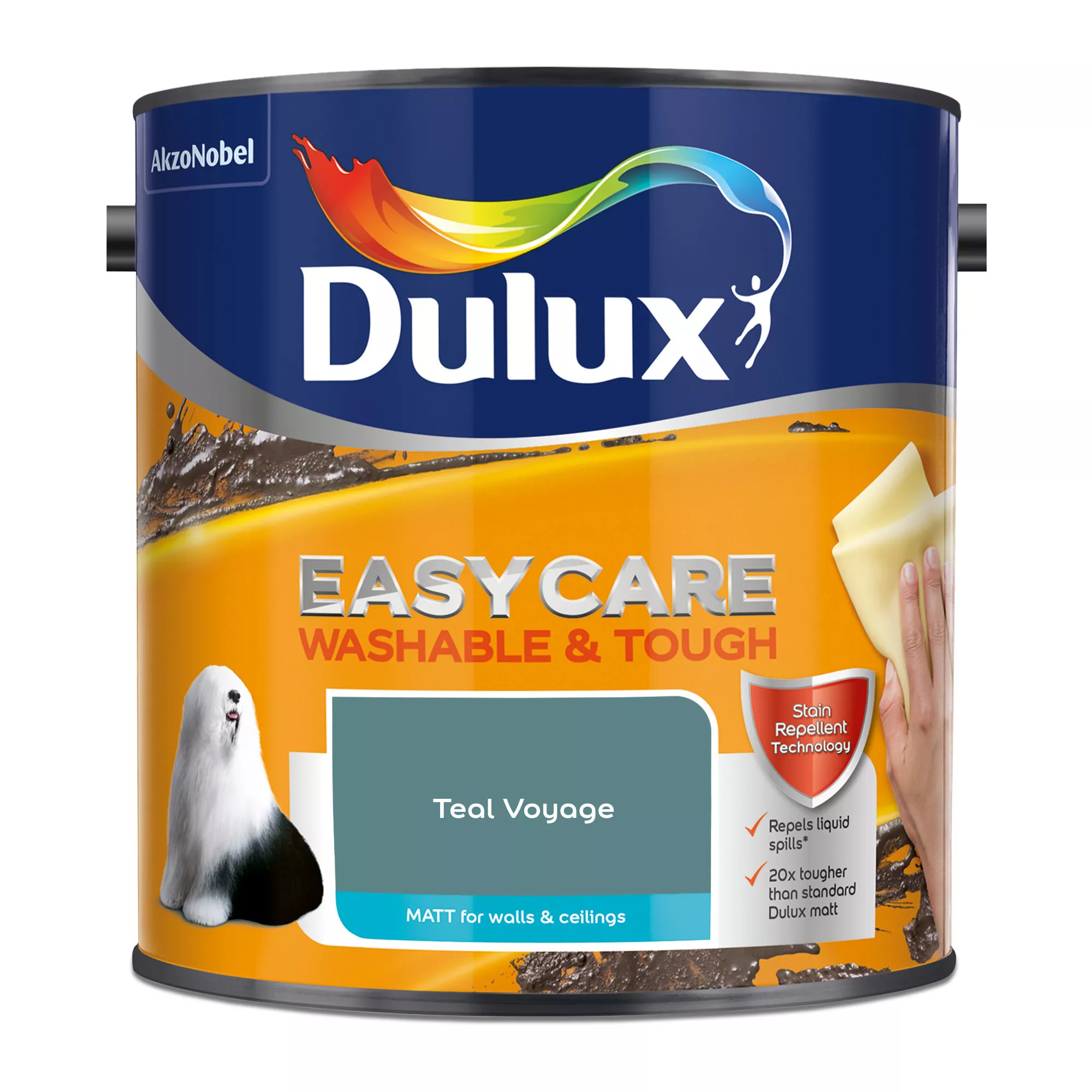 Dulux Easycare Washable & Tough Teal Voyage Matt Wall paint, 2.5L Dulux Easycare Washable & Tough Teal Voyage Matt Wall Paint, 2.5L -Home Paint Store dulux easycare washable tough teal voyage matt wall paint 2 5l5010212658550 08c bq