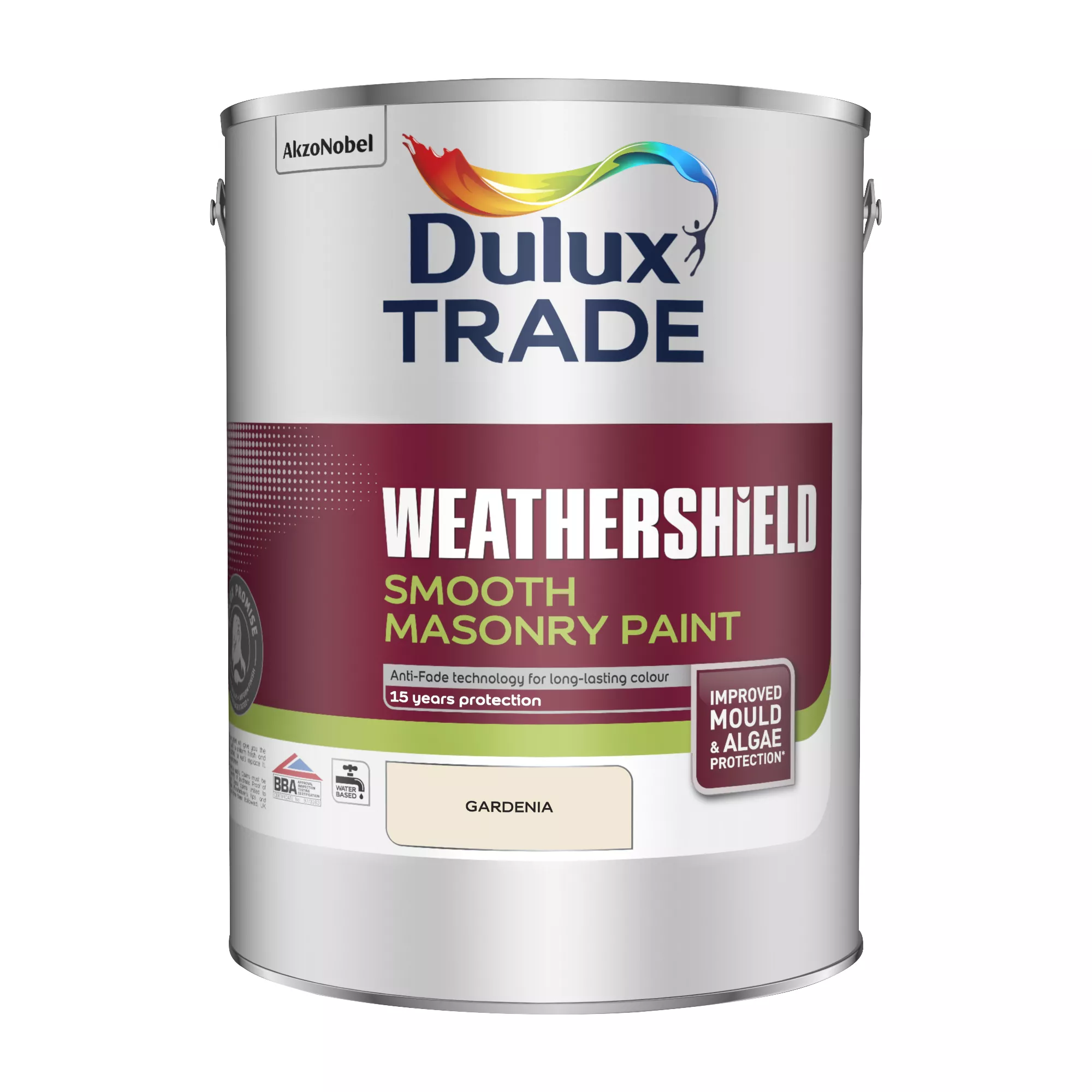 Dulux Trade Weathershield Gardenia Smooth Masonry paint, 5L Tin Dulux Trade Weathershield Gardenia Smooth Masonry Paint, 5L Tin -Home Paint Store dulux trade weathershield gardenia smooth masonry paint 5l tin5010212661086 02c bq