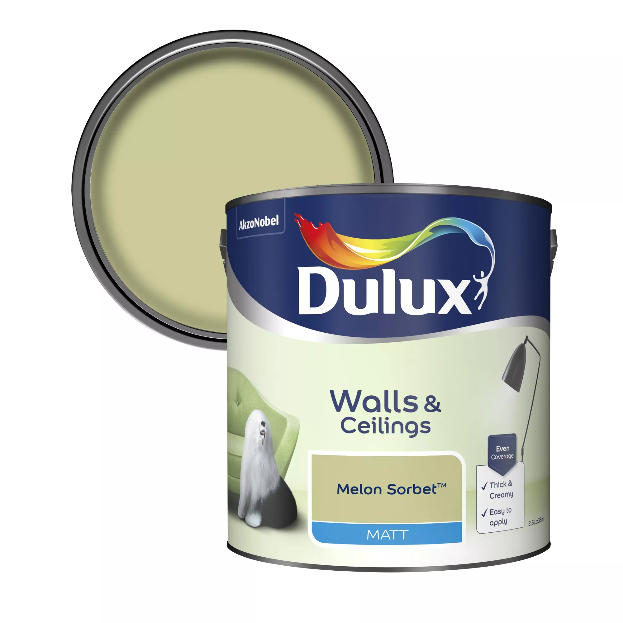 Dulux Walls & ceilings Melon sorbet Matt Emulsion paint, 2.5L Dulux Walls & Ceilings Melon Sorbet Matt Emulsion Paint, 2.5L -Home Paint Store dulux walls ceilings melon sorbet matt emulsion paint 2 5l5010212639948 02c BQ