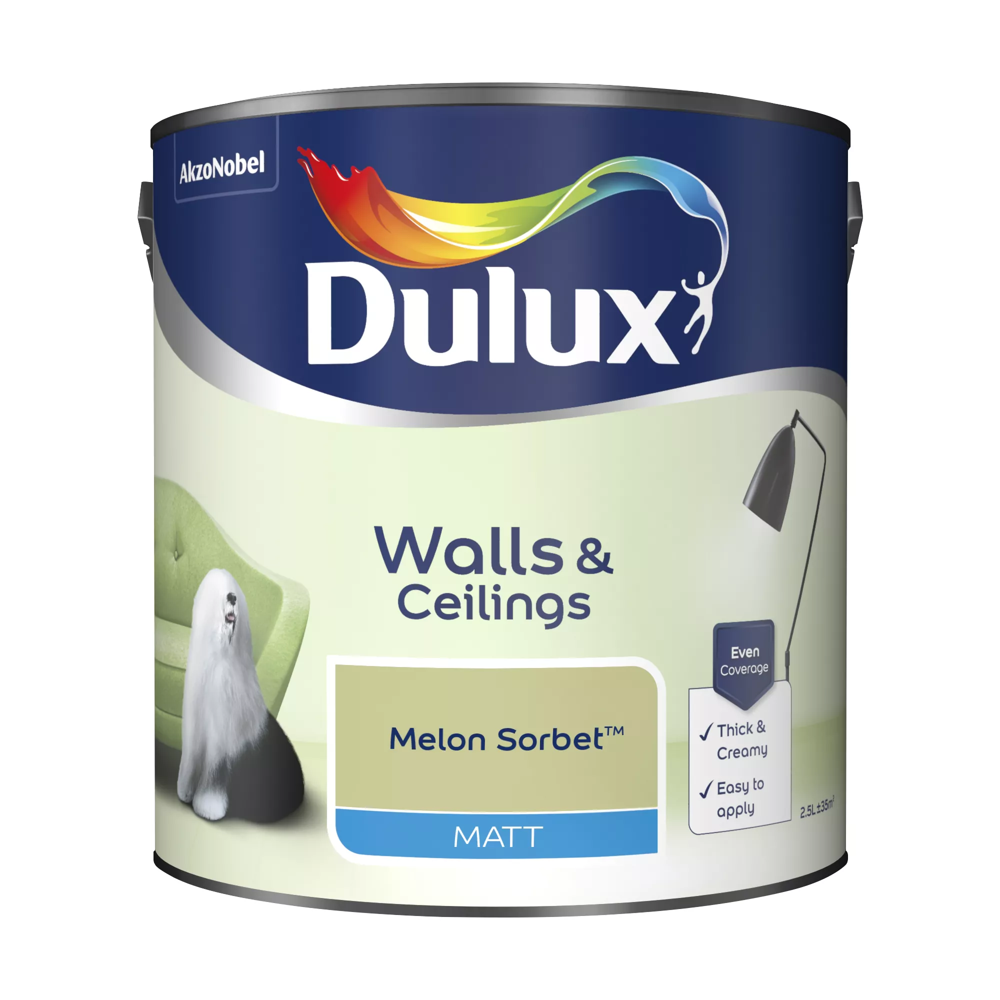 Dulux Walls & ceilings Melon sorbet Matt Emulsion paint, 2.5L Dulux Walls & Ceilings Melon Sorbet Matt Emulsion Paint, 2.5L -Home Paint Store dulux walls ceilings melon sorbet matt emulsion paint 2 5l5010212639948 08c BQ