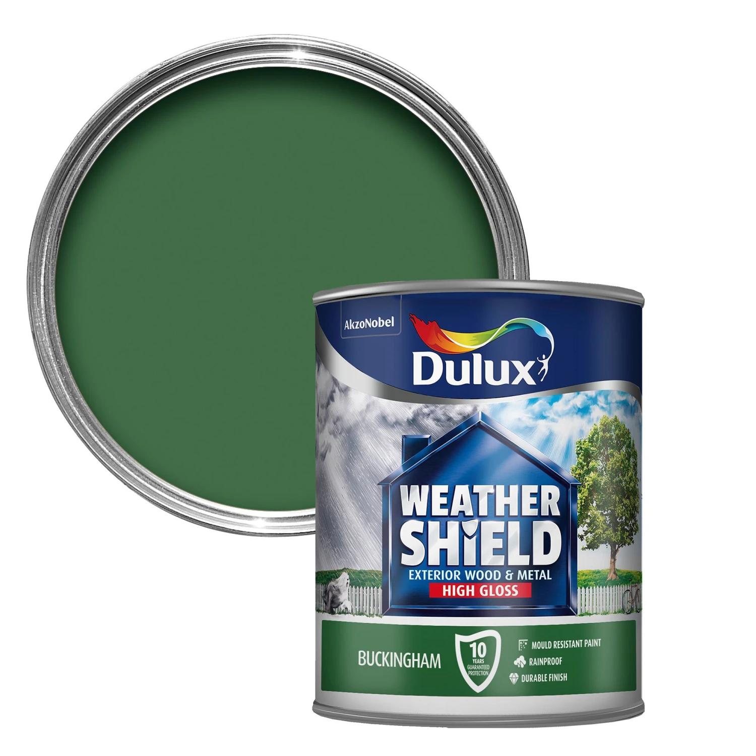 Dulux Weathershield Buckingham green Gloss Exterior Metal & wood paint, 750ml Dulux Weathershield Buckingham Green Gloss Exterior Metal & Wood Paint, 750ml -Home Paint Store dulux weathershield buckingham green gloss exterior metal wood paint 750ml5010212431153 02c bq