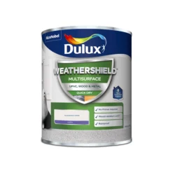 Dulux Weathershield Pure Brilliant White Satinwood Multi-surface Paint, 750ml -Home Paint Store dulux weathershield pure brilliant white satinwood multi surface paint 750ml5010212617199 08c bq