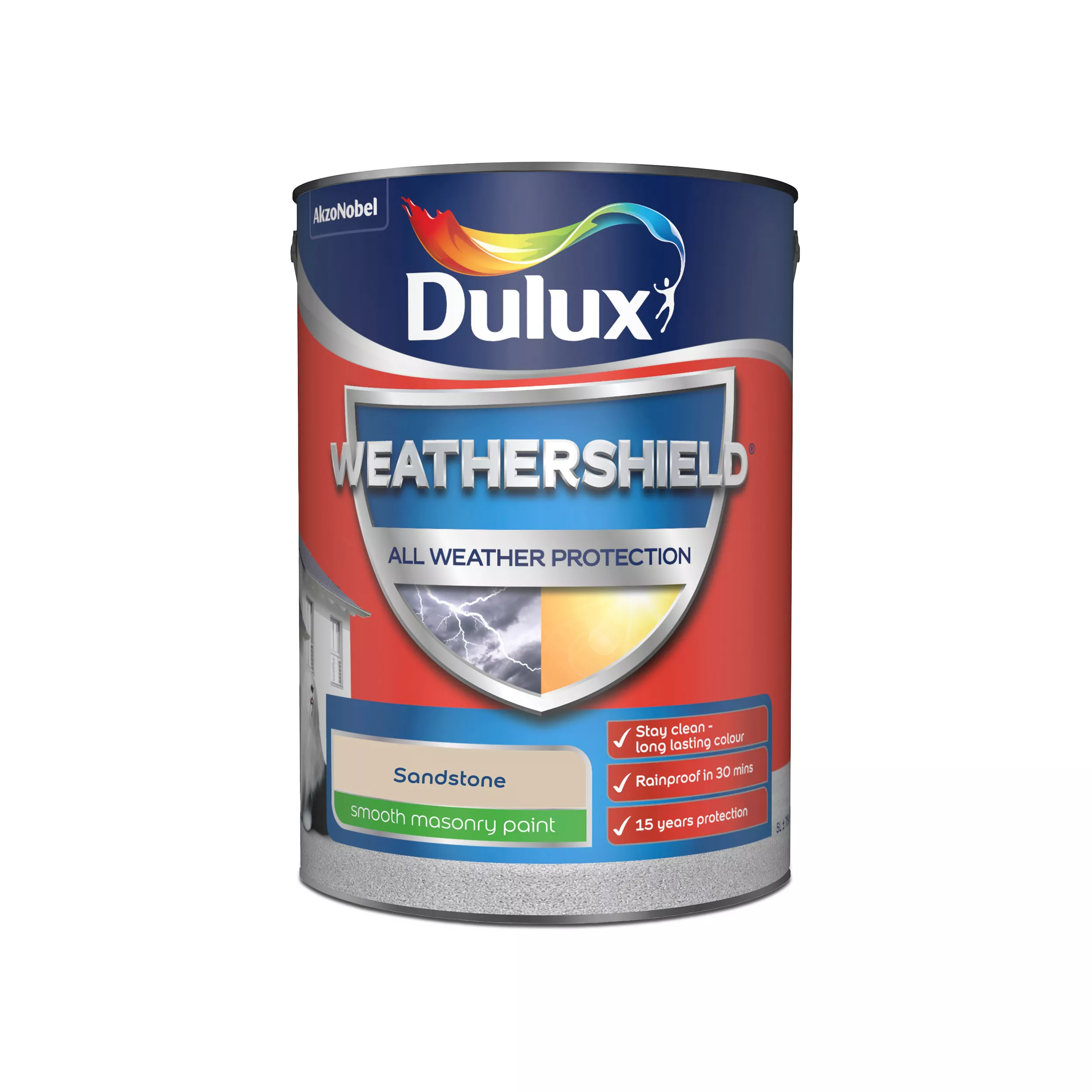 Dulux Weathershield Sandstone Smooth Matt Masonry paint, 5L Dulux Weathershield Sandstone Smooth Matt Masonry Paint, 5L -Home Paint Store dulux weathershield sandstone smooth matt masonry paint 5l5010212644584 08c bq