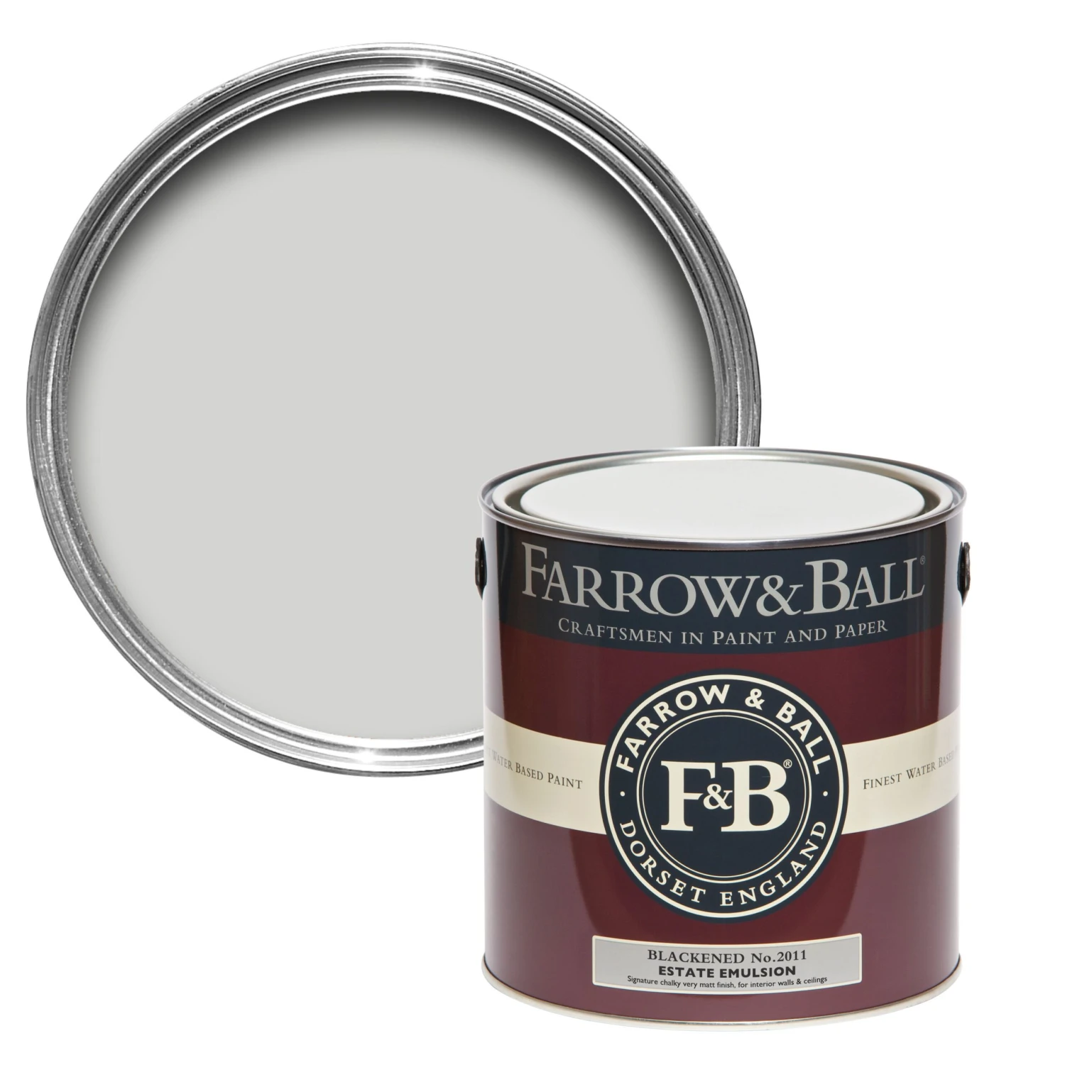 Farrow & Ball Estate Blackened No.2011 Matt Emulsion paint, 2.5L Farrow & Ball Estate Blackened No.2011 Matt Emulsion Paint, 2.5L -Home Paint Store farrow ball estate blackened no 2011 matt emulsion paint 2 5l5029496623123 02c bq scaled