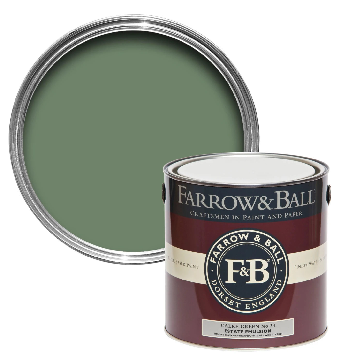 Farrow & Ball Estate Calke green No.34 Matt Emulsion paint, 2.5L Farrow & Ball Estate Calke Green No.34 Matt Emulsion Paint, 2.5L -Home Paint Store farrow ball estate calke green no 34 matt emulsion paint 2 5l5029496023428 02c bq scaled