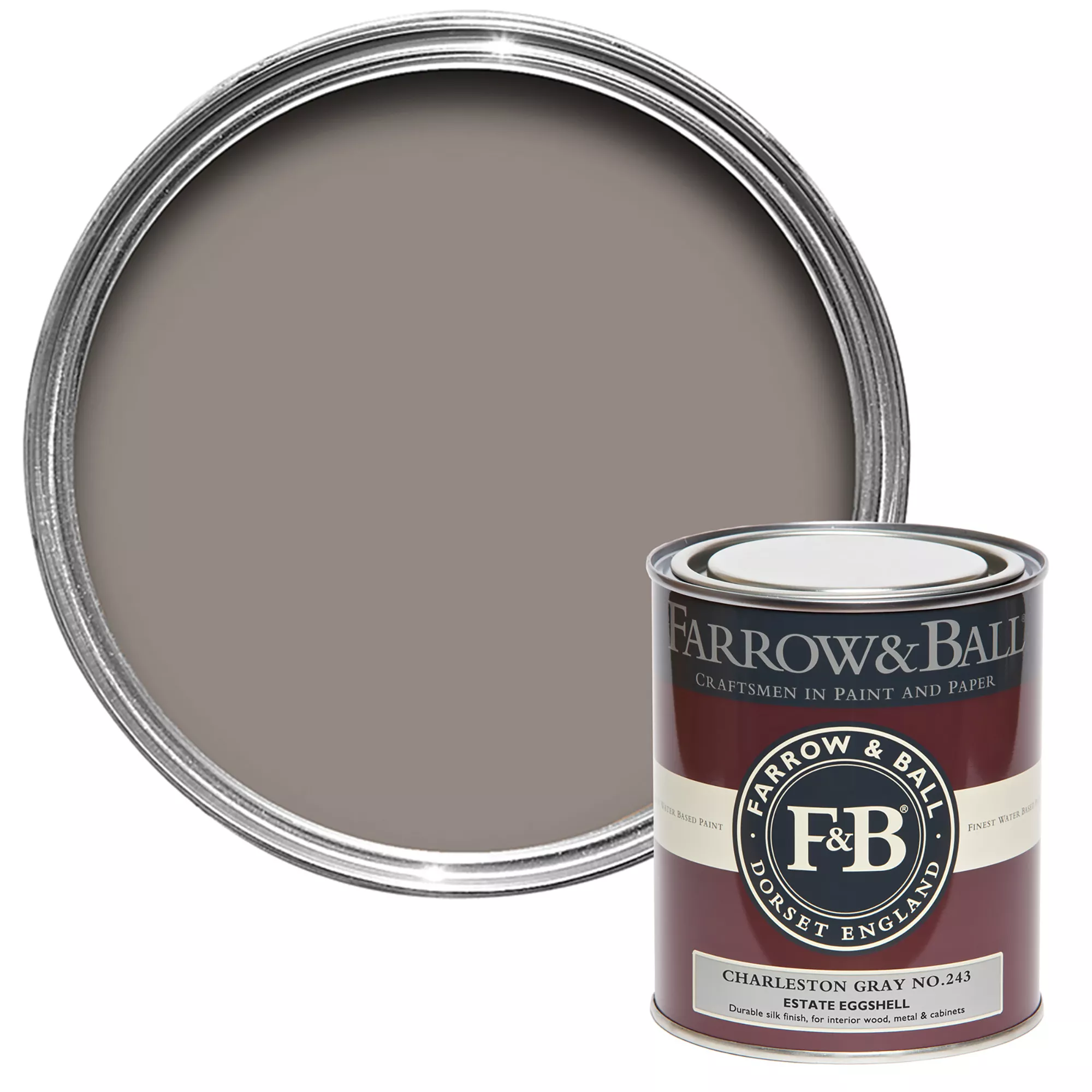 Farrow & Ball Estate Charleston Gray No.243 Eggshell Paint, 750ml Farrow & Ball Estate Charleston Gray No.243 Eggshell Paint, 750ml -Home Paint Store farrow ball estate charleston gray no 243 eggshell paint 750ml5029496754377 02c bq