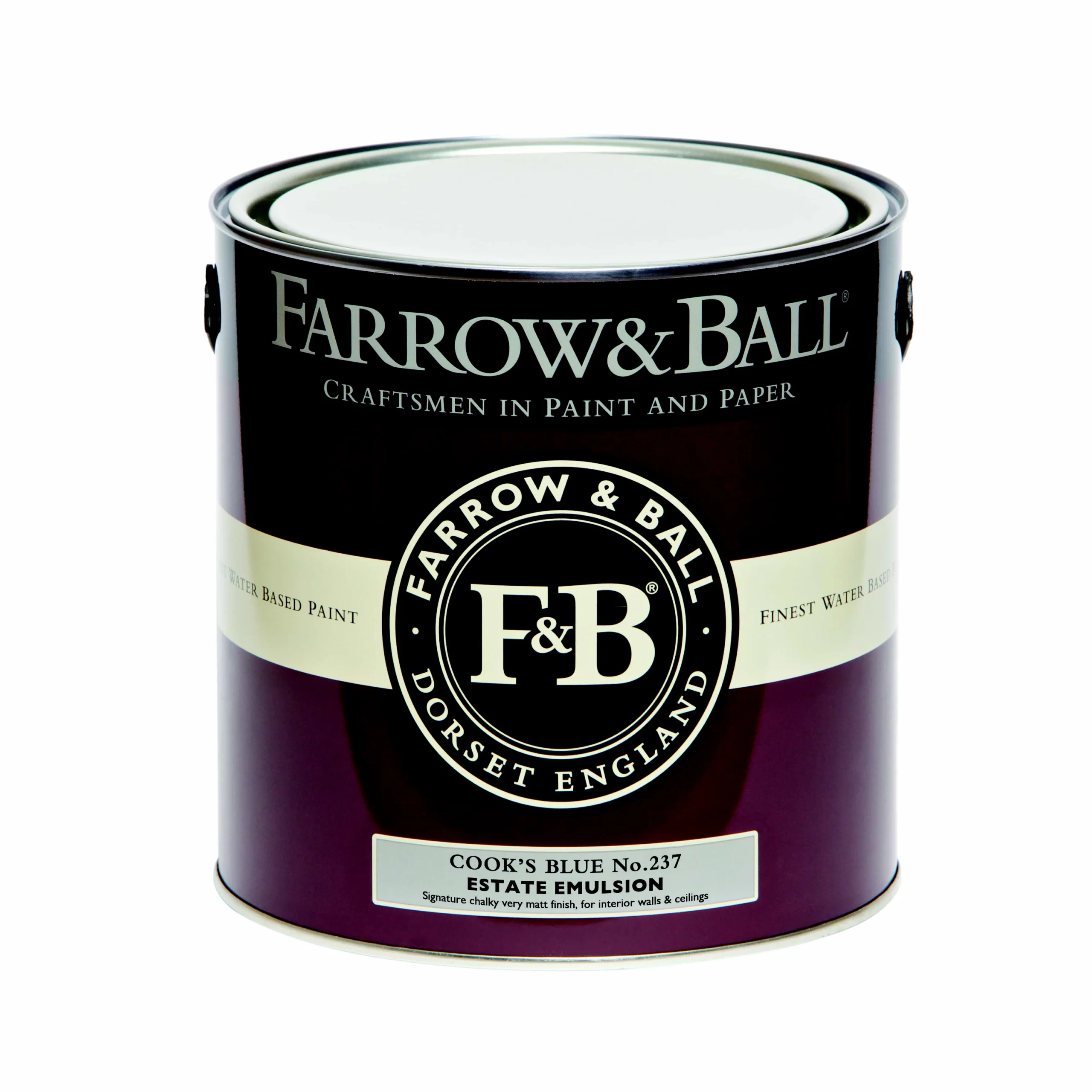 Farrow & Ball Estate Cook's blue No.237 Matt Emulsion paint, 2.5L Farrow & Ball Estate Cook's Blue No.237 Matt Emulsion Paint, 2.5L -Home Paint Store farrow ball estate cook s blue no 237 matt emulsion paint 2 5l5029496883725 08c bq scaled