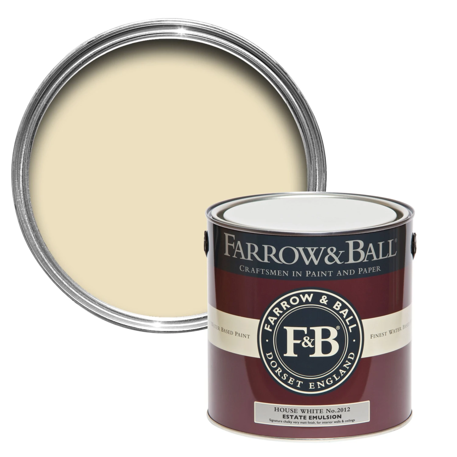 Farrow & Ball Estate House white No.2012 Matt Emulsion paint, 2.5L Farrow & Ball Estate House White No.2012 Matt Emulsion Paint, 2.5L -Home Paint Store farrow ball estate house white no 2012 matt emulsion paint 2 5l5029496623222 02c bq scaled