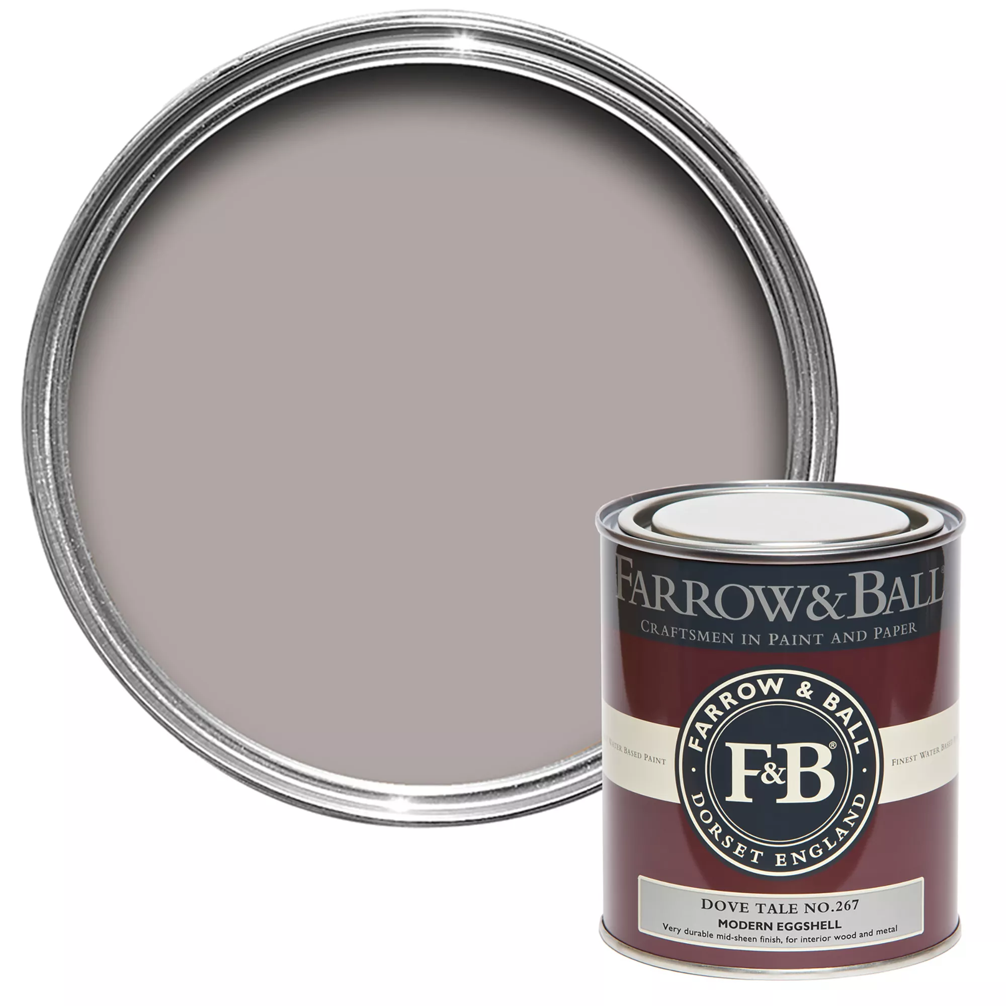 Farrow & Ball Modern Dove Tale No.267 Eggshell Paint, 750ml Farrow & Ball Modern Dove Tale No.267 Eggshell Paint, 750ml -Home Paint Store farrow ball modern dove tale no 267 eggshell paint 750ml5051836277673 02c bq