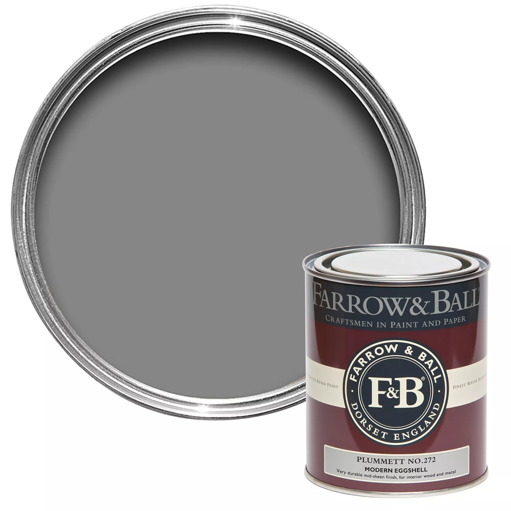 Farrow & Ball Modern Plummett No.272 Eggshell Paint, 750ml Farrow & Ball Modern Plummett No.272 Eggshell Paint, 750ml -Home Paint Store farrow ball modern plummett no 272 eggshell paint 750ml5051836277727 02c bq