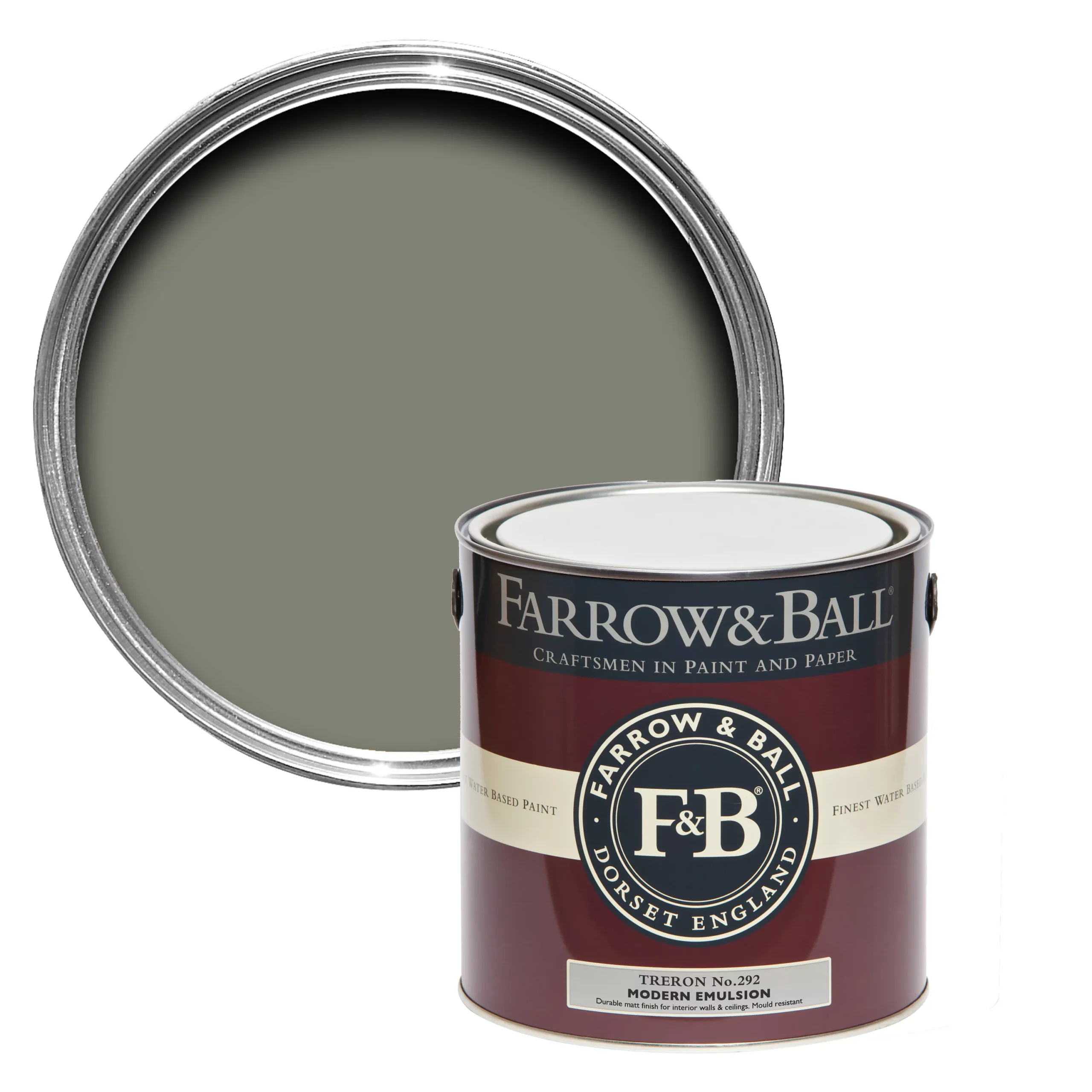 Farrow & Ball Modern Treron No.292 Matt Emulsion Paint, 2.5L
