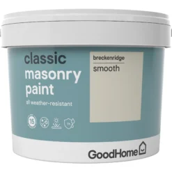 GoodHome Classic Breckenridge Smooth Matt Masonry Paint, 10L -Home Paint Store goodhome classic breckenridge smooth matt masonry paint 10l3663602521778 08c bq