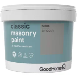 GoodHome Classic Hudson Smooth Matt Masonry Paint, 10L -Home Paint Store goodhome classic hudson smooth matt masonry paint 10l3663602521839 08c bq