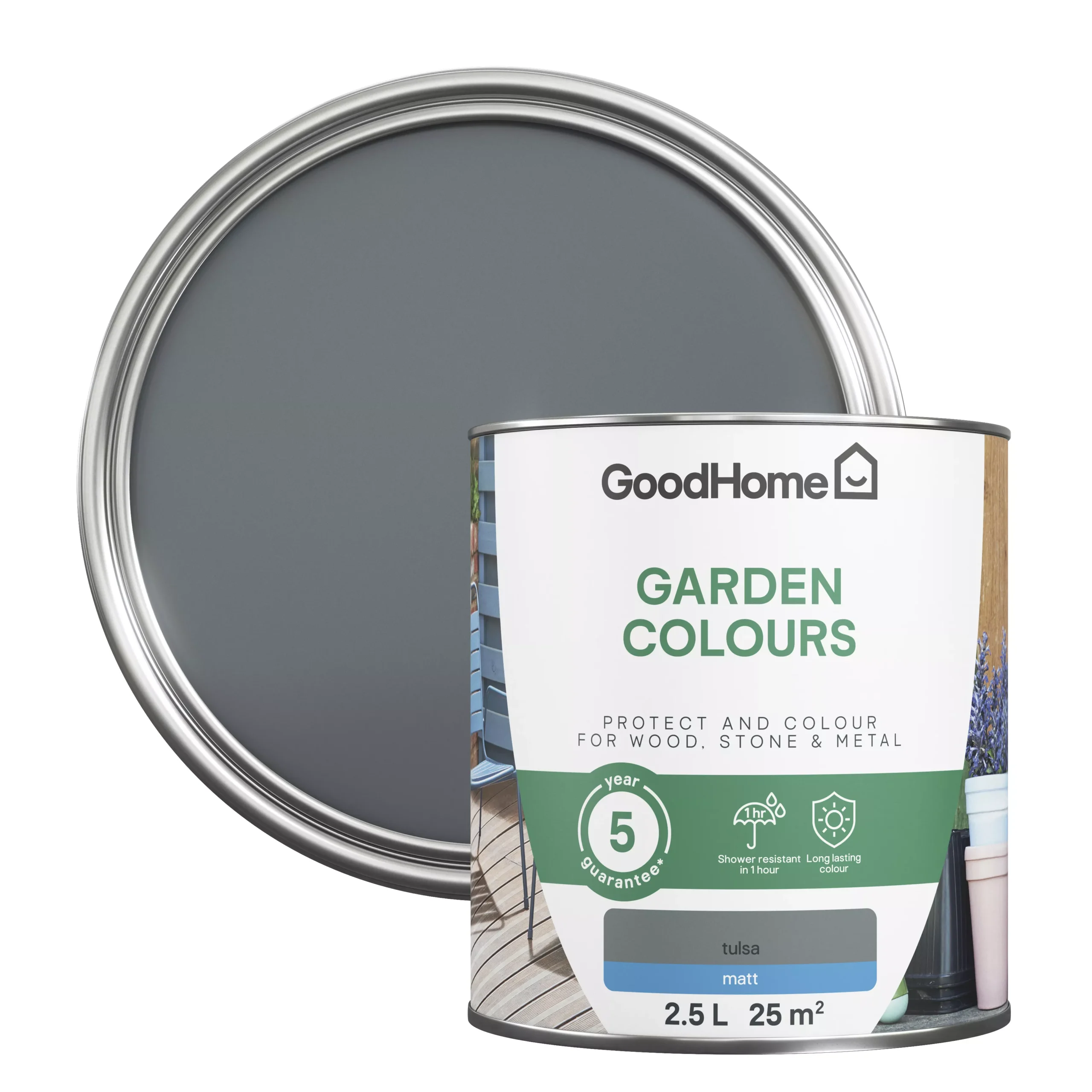 GoodHome Colour it Tulsa Matt Multi-surface paint, 2.5L GoodHome Colour It Tulsa Matt Multi-surface Paint, 2.5L -Home Paint Store goodhome colour it tulsa matt multi surface paint 2 5l5036581069742 21c bq scaled