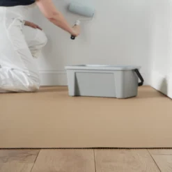 GoodHome Corrugated Paper Dust Sheet, (L)12m, (W)0.6m -Home Paint Store goodhome corrugated paper dust sheet l 12m w 0 6m5059340015262 30i