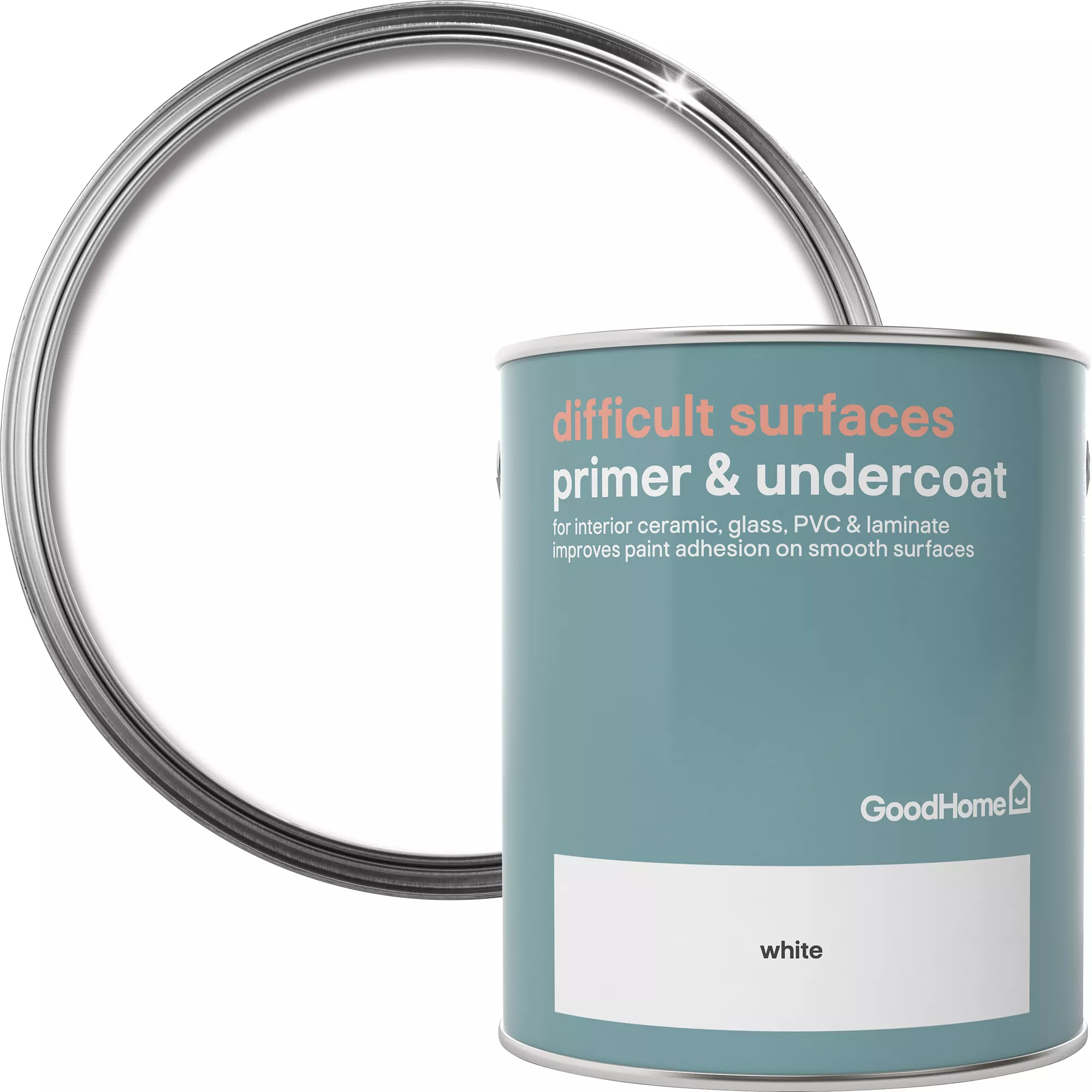 GoodHome Difficult Surfaces White Primer & undercoat, 2.5L GoodHome Difficult Surfaces White Primer & Undercoat, 2.5L -Home Paint Store goodhome difficult surfaces white primer undercoat 2 5l5036581057176 37c