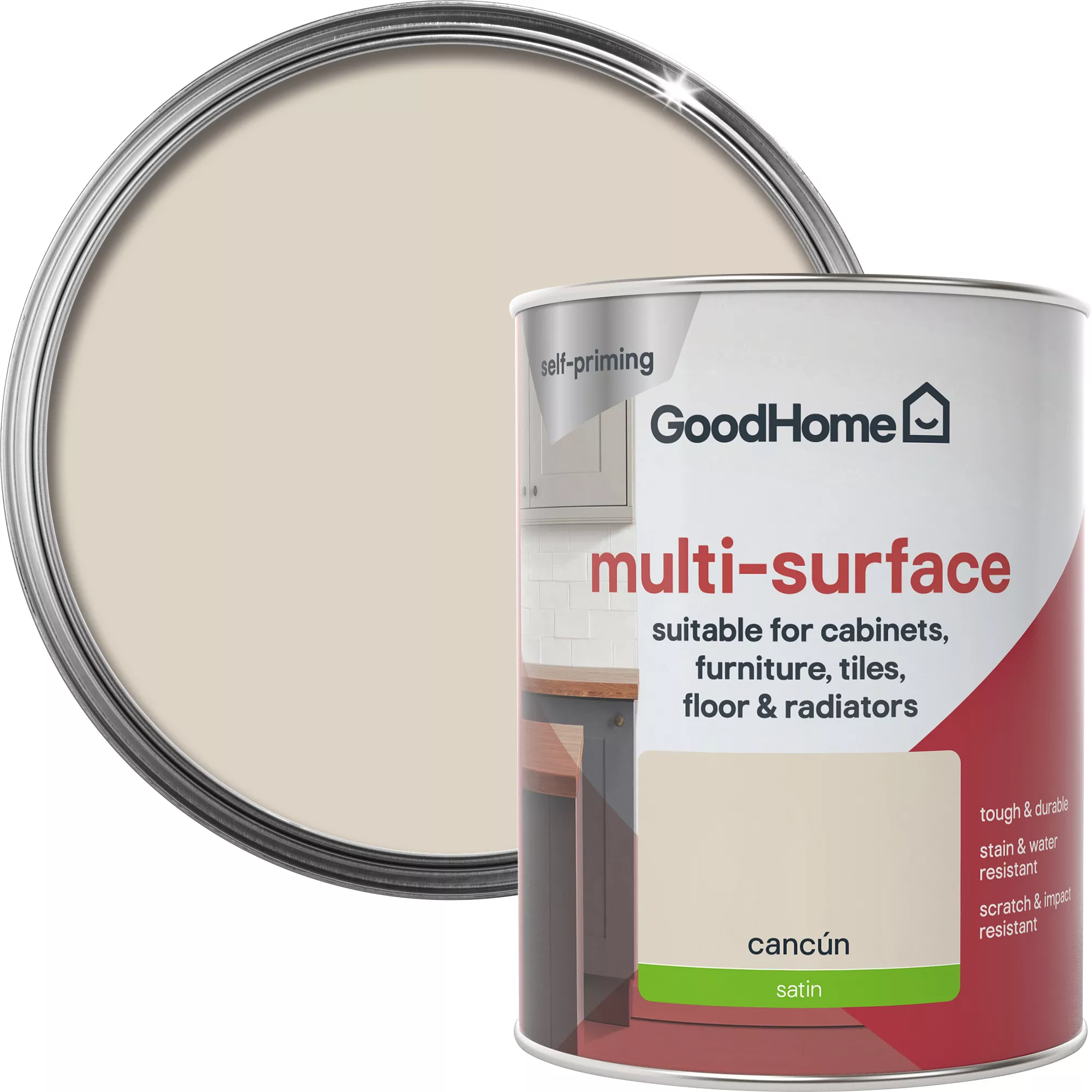 GoodHome Durable Cancun Satin Multi-surface paint, 750ml GoodHome Durable Cancun Satin Multi-surface Paint, 750ml -Home Paint Store goodhome durable cancun satin multi surface paint 750ml3663602585671 21c