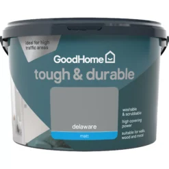 GoodHome Durable Delaware Matt Emulsion Paint, 2.5L -Home Paint Store goodhome durable delaware matt emulsion paint 2 5l3663602409861 02c