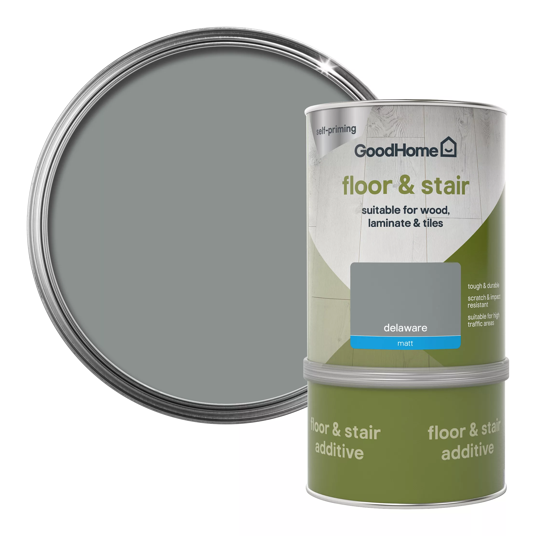 GoodHome Durable Delaware Matt Floor & stair paint, 750ml GoodHome Durable Delaware Matt Floor & Stair Paint, 750ml -Home Paint Store goodhome durable delaware matt floor stair paint 750ml3663602584742 21c