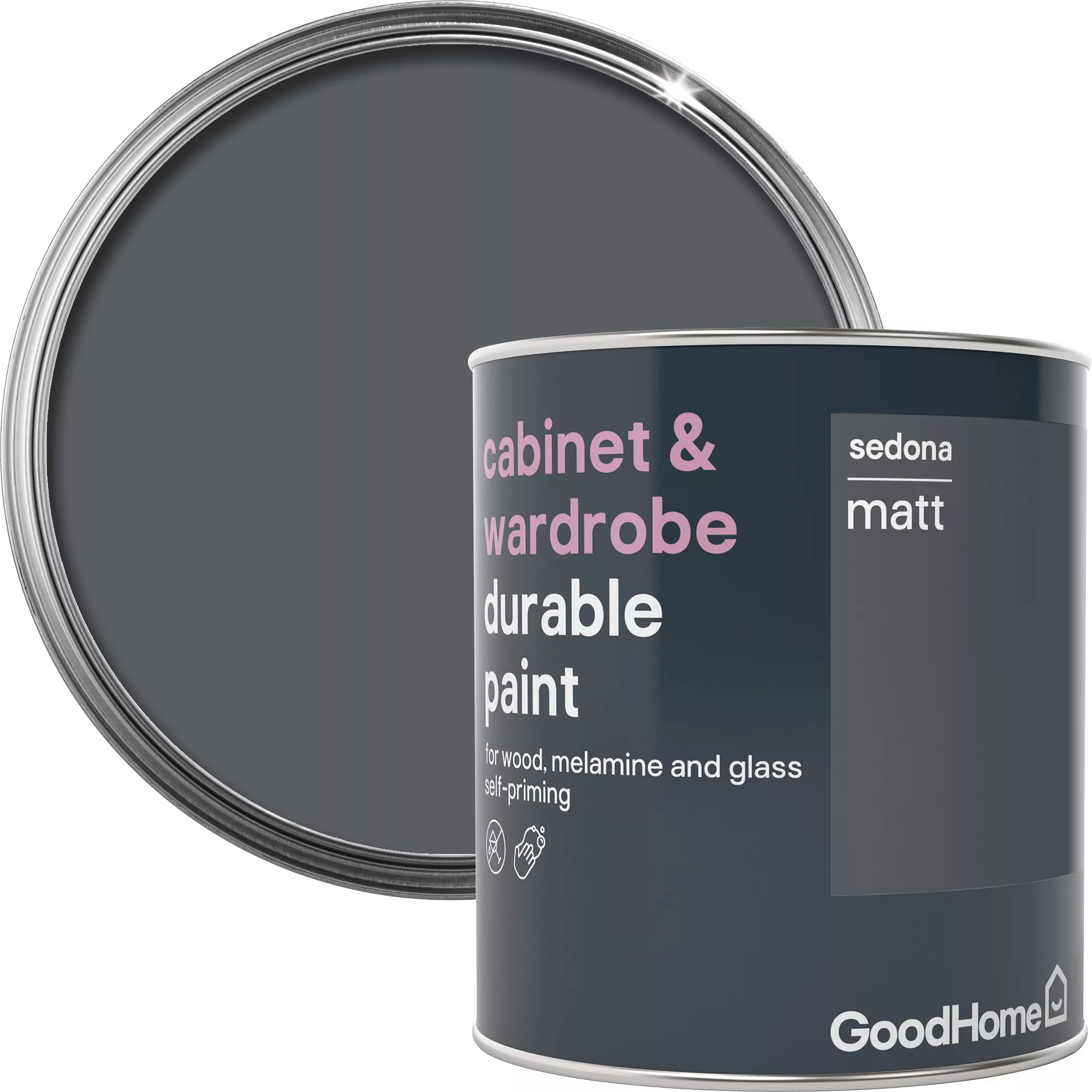 GoodHome Durable Sedona Matt Cabinet & wardrobe paint, 750ml GoodHome Durable Sedona Matt Cabinet & Wardrobe Paint, 750ml -Home Paint Store goodhome durable sedona matt cabinet wardrobe paint 750ml3663602583158 02bq