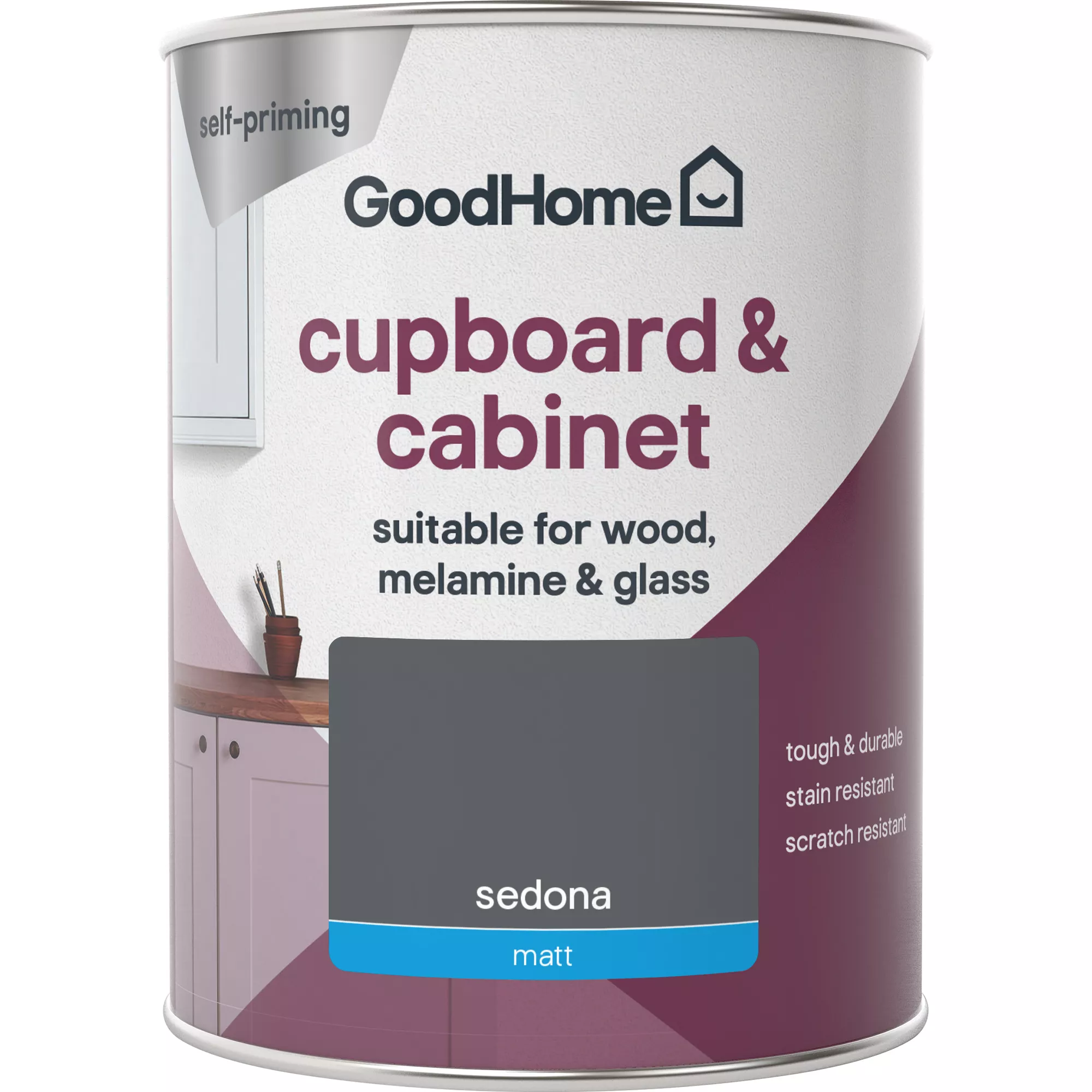 GoodHome Durable Sedona Matt Cabinet & wardrobe paint, 750ml GoodHome Durable Sedona Matt Cabinet & Wardrobe Paint, 750ml -Home Paint Store goodhome durable sedona matt cabinet wardrobe paint 750ml3663602583158 02c
