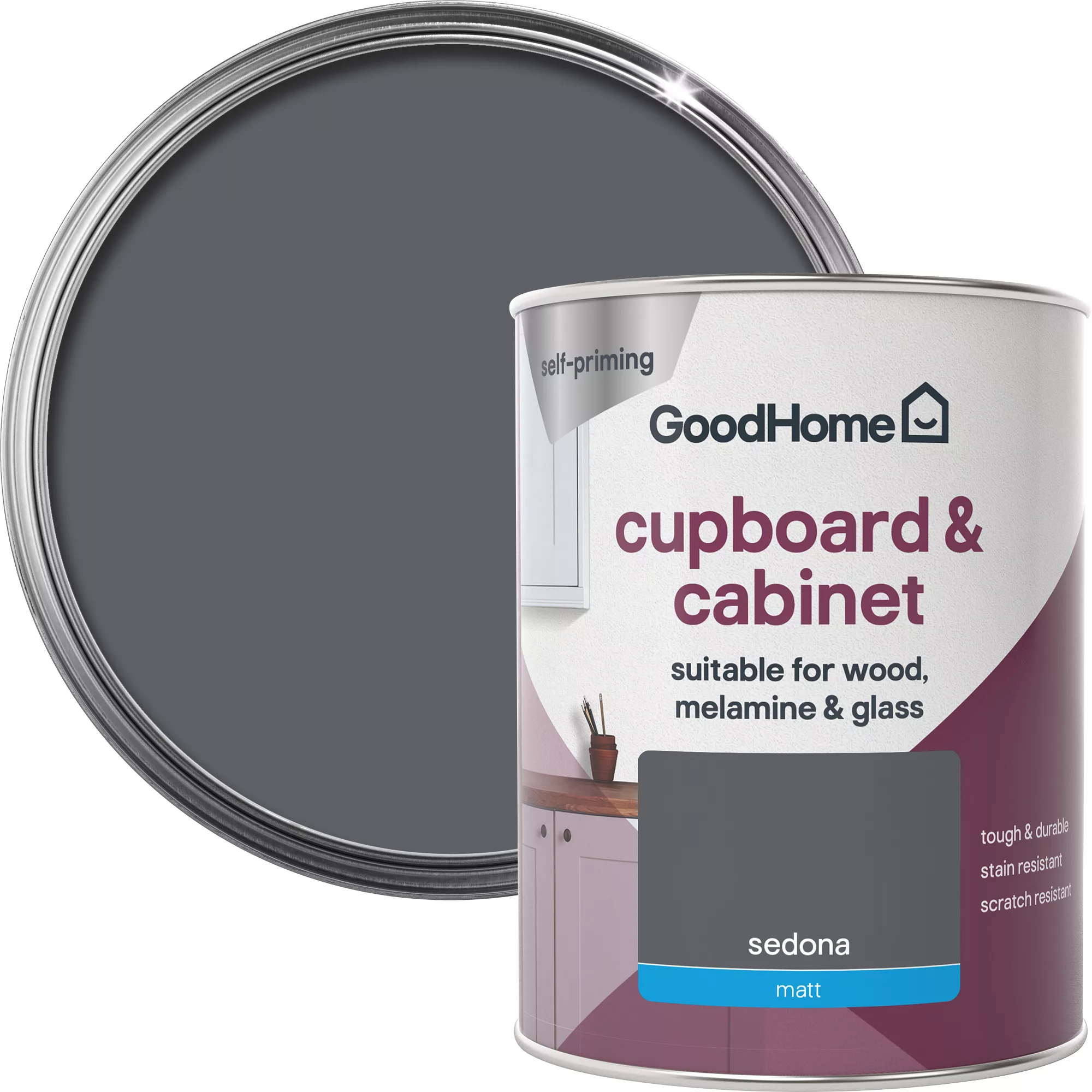 GoodHome Durable Sedona Matt Cabinet & wardrobe paint, 750ml GoodHome Durable Sedona Matt Cabinet & Wardrobe Paint, 750ml -Home Paint Store goodhome durable sedona matt cabinet wardrobe paint 750ml3663602583158 21c