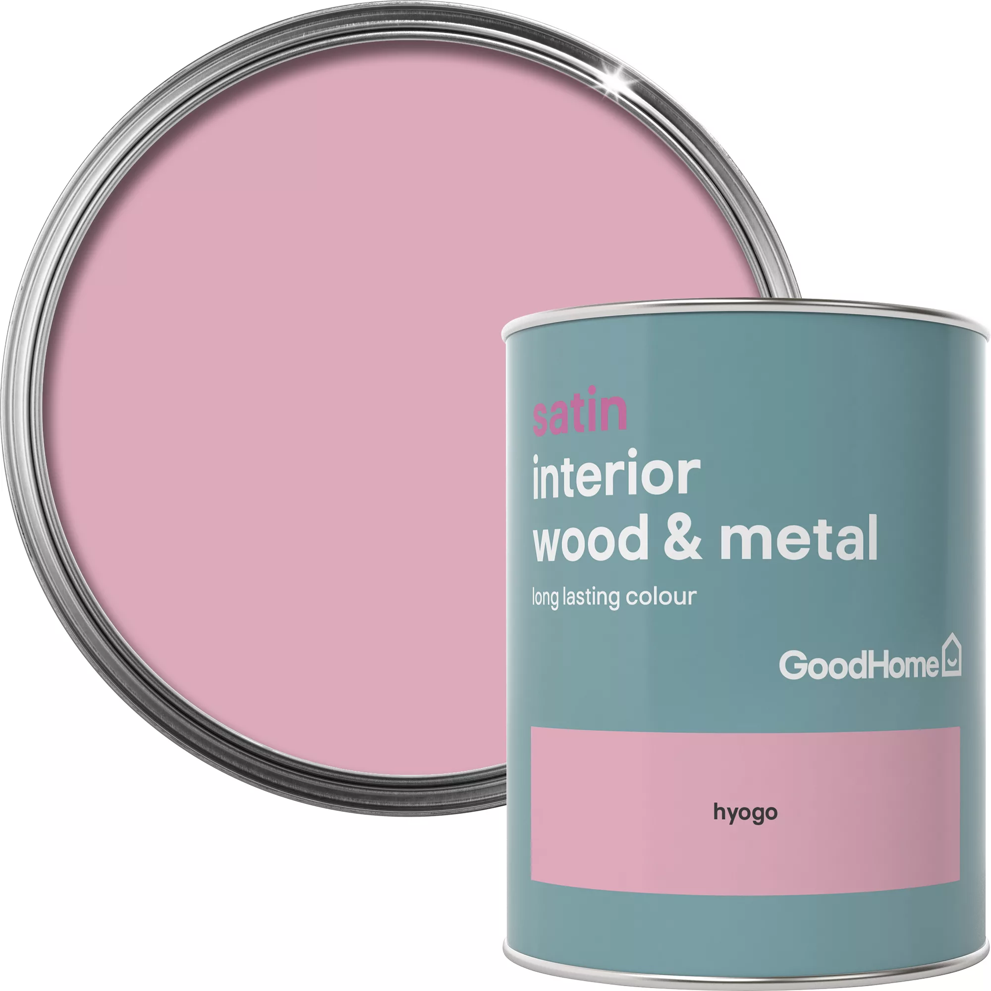 GoodHome Hyogo Satin Metal & wood paint, 750ml GoodHome Hyogo Satin Metal & Wood Paint, 750ml -Home Paint Store goodhome hyogo satin metal wood paint 750ml5036581059552 37c bq