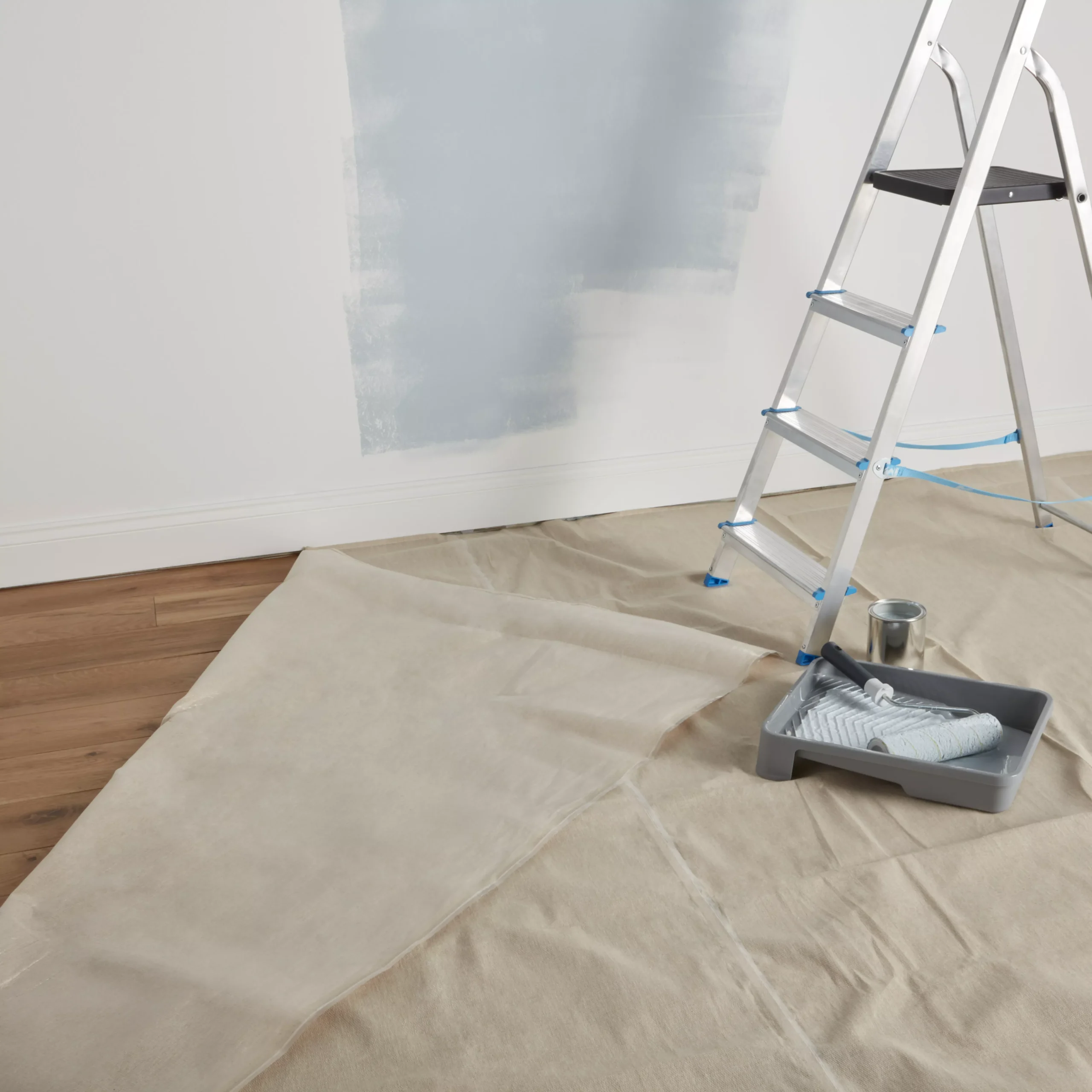 GoodHome Laminated Cotton Dust sheet, (L)4m, (W)3m GoodHome Laminated Cotton Dust Sheet, (L)4m, (W)3m -Home Paint Store goodhome laminated cotton dust sheet l 4m w 3m5057741307412 21i scaled