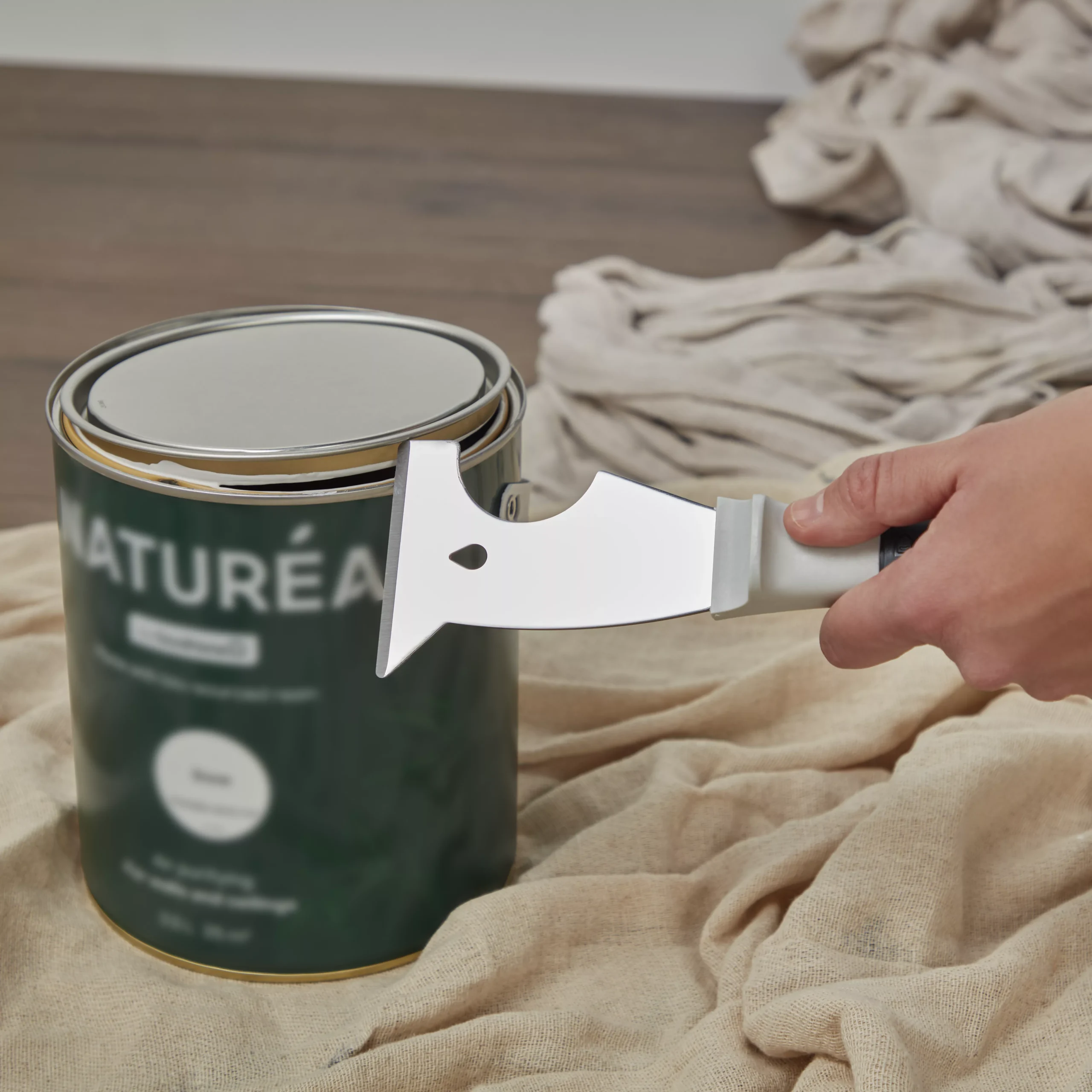 GoodHome Laminated Cotton Dust sheet, (L)4m, (W)3m GoodHome Laminated Cotton Dust Sheet, (L)4m, (W)3m -Home Paint Store goodhome laminated cotton dust sheet l 4m w 3m5059340015002 06i scaled