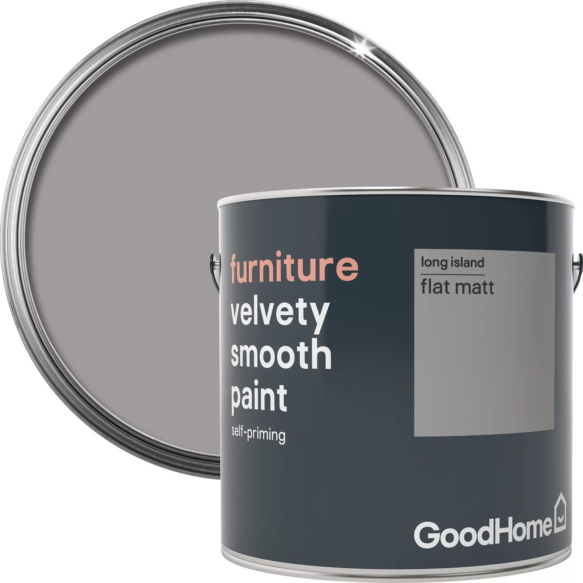 GoodHome Long island Flat matt Furniture paint, 2L GoodHome Long Island Flat Matt Furniture Paint, 2L -Home Paint Store goodhome long island flat matt furniture paint 2l3663602578574 02c bq