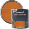 GoodHome Medium Oak Satin Floor Wood Varnish, 2.5L