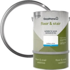 GoodHome Renovation Brilliant White Matt Floor & Stair Paint, 2L