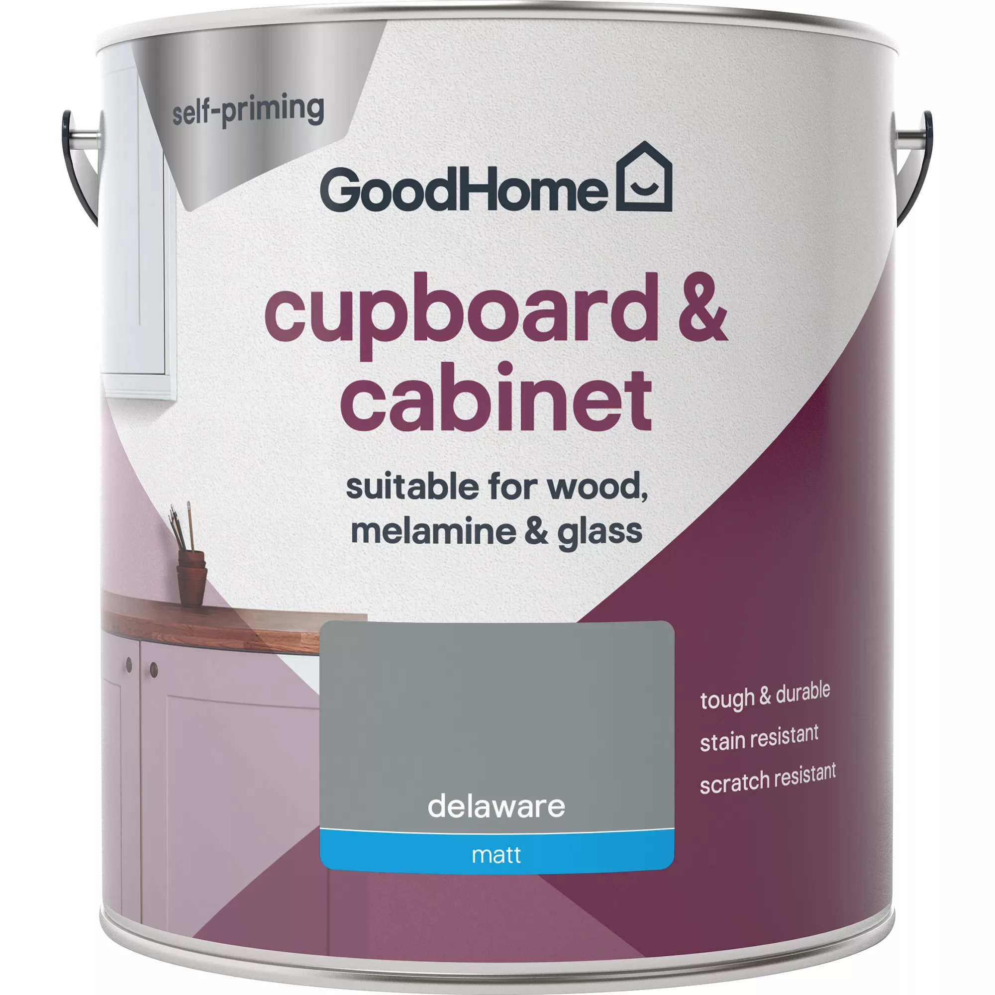 GoodHome Renovation Delaware Matt Cupboard & cabinet paint, 2L GoodHome Renovation Delaware Matt Cupboard & Cabinet Paint, 2L -Home Paint Store goodhome renovation delaware matt cupboard cabinet paint 2l5059340290157 02c