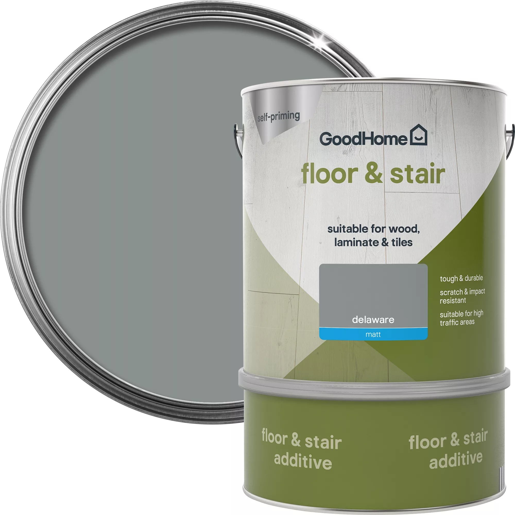 GoodHome Renovation Delaware Matt Floor & stair paint, 2L GoodHome Renovation Delaware Matt Floor & Stair Paint, 2L -Home Paint Store goodhome renovation delaware matt floor stair paint 2l5059340288215 21c