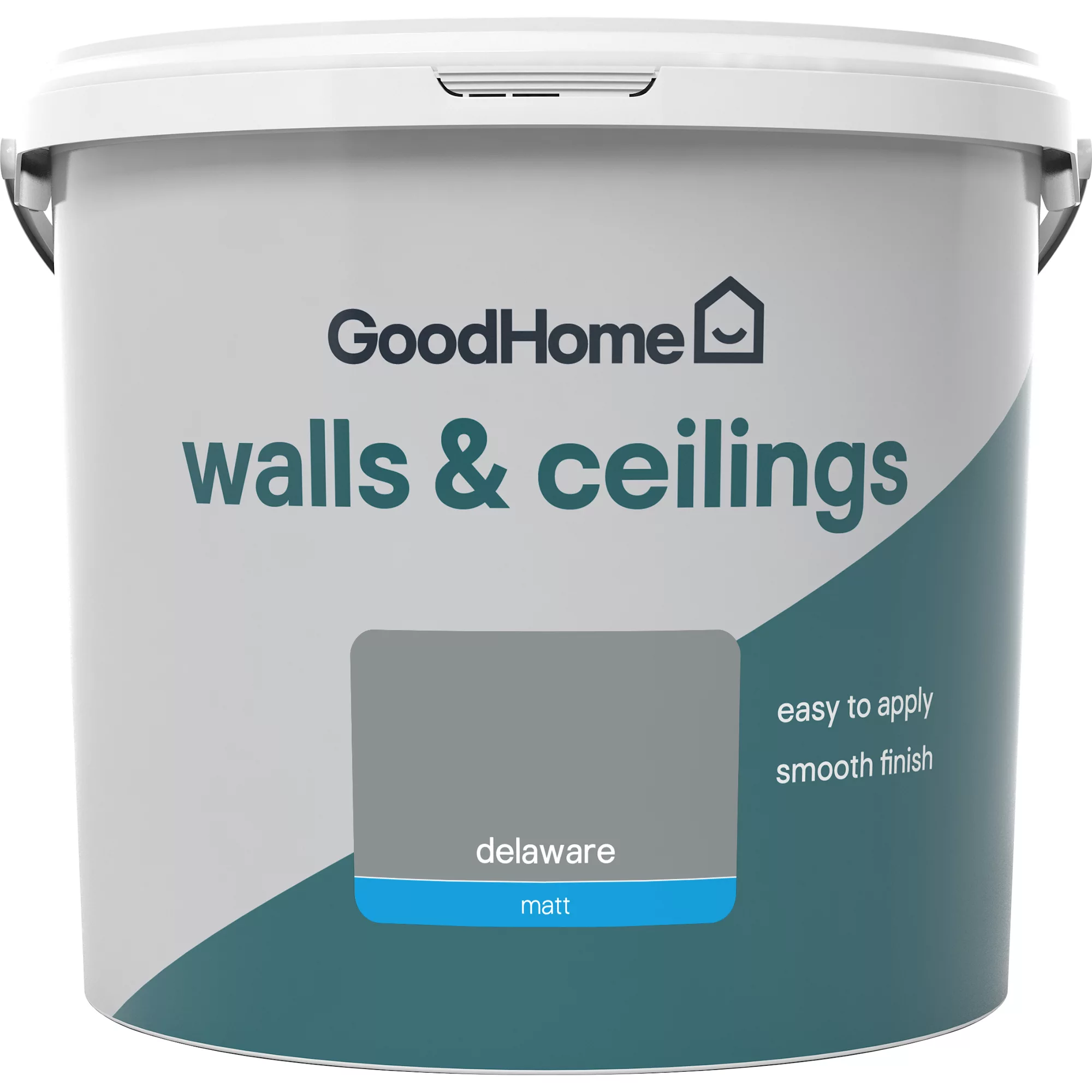 GoodHome Walls & ceilings Delaware Matt Emulsion paint, 5L GoodHome Walls & Ceilings Delaware Matt Emulsion Paint, 5L -Home Paint Store goodhome walls ceilings delaware matt emulsion paint 5l3663602596509 02c