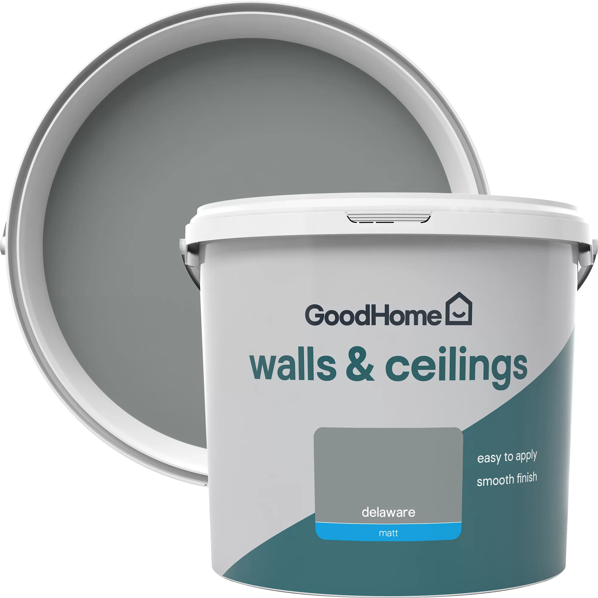 GoodHome Walls & ceilings Delaware Matt Emulsion paint, 5L GoodHome Walls & Ceilings Delaware Matt Emulsion Paint, 5L -Home Paint Store goodhome walls ceilings delaware matt emulsion paint 5l3663602596509 37c