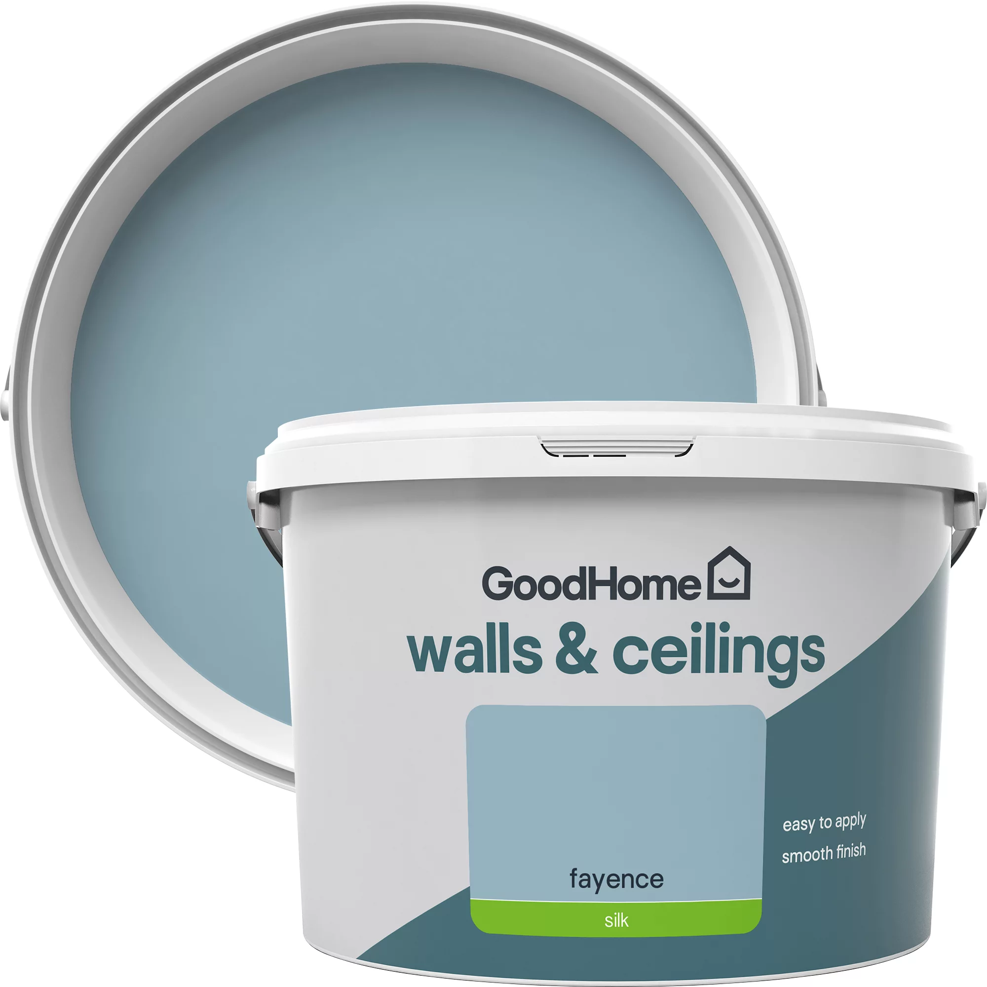 GoodHome Walls & ceilings Fayence Silk Emulsion paint, 2.5L GoodHome Walls & Ceilings Fayence Silk Emulsion Paint, 2.5L -Home Paint Store goodhome walls ceilings fayence silk emulsion paint 2 5l5059340272764 37c