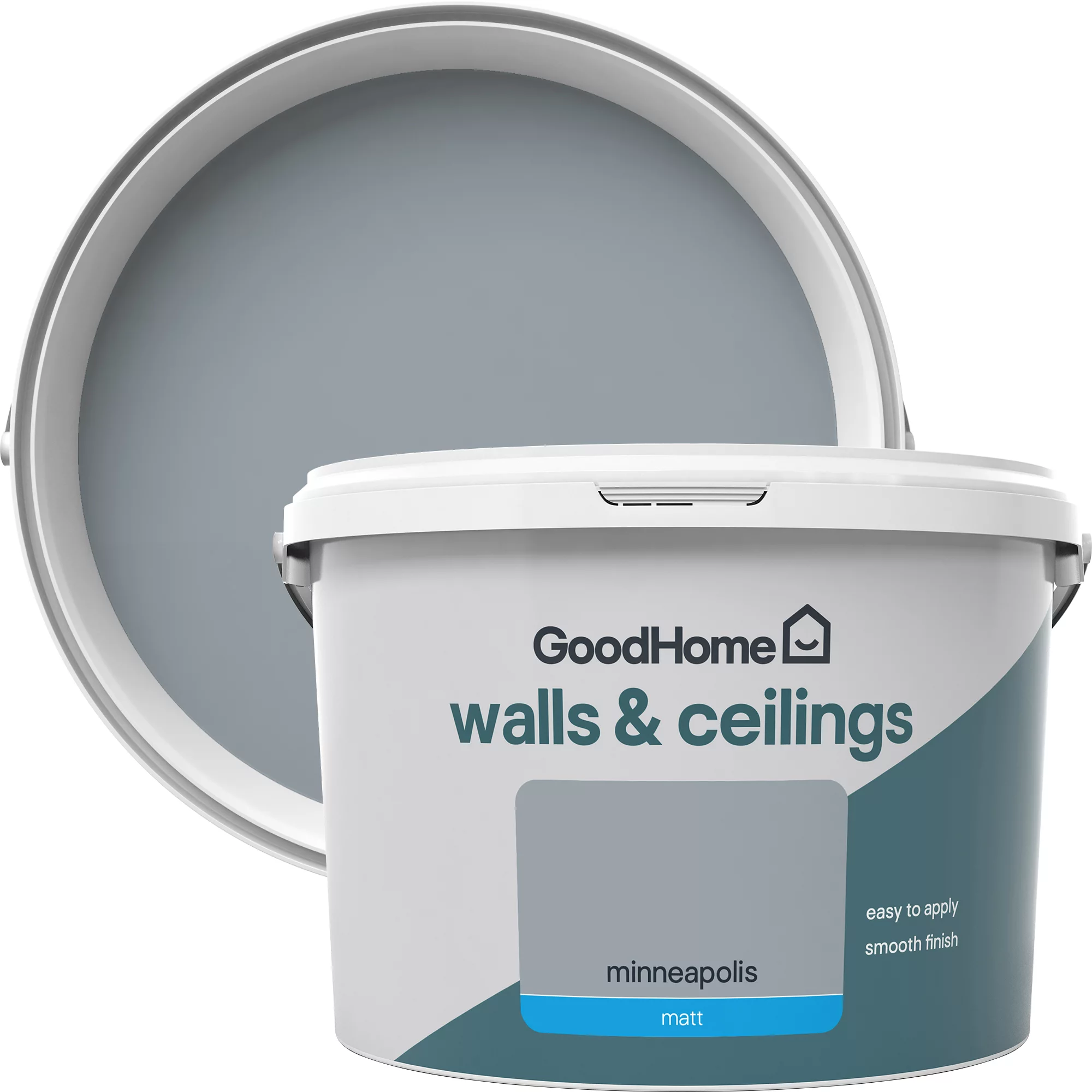 GoodHome Walls & ceilings Minneapolis Matt Emulsion paint, 2.5L GoodHome Walls & Ceilings Minneapolis Matt Emulsion Paint, 2.5L -Home Paint Store goodhome walls ceilings minneapolis matt emulsion paint 2 5l3663602596721 37c