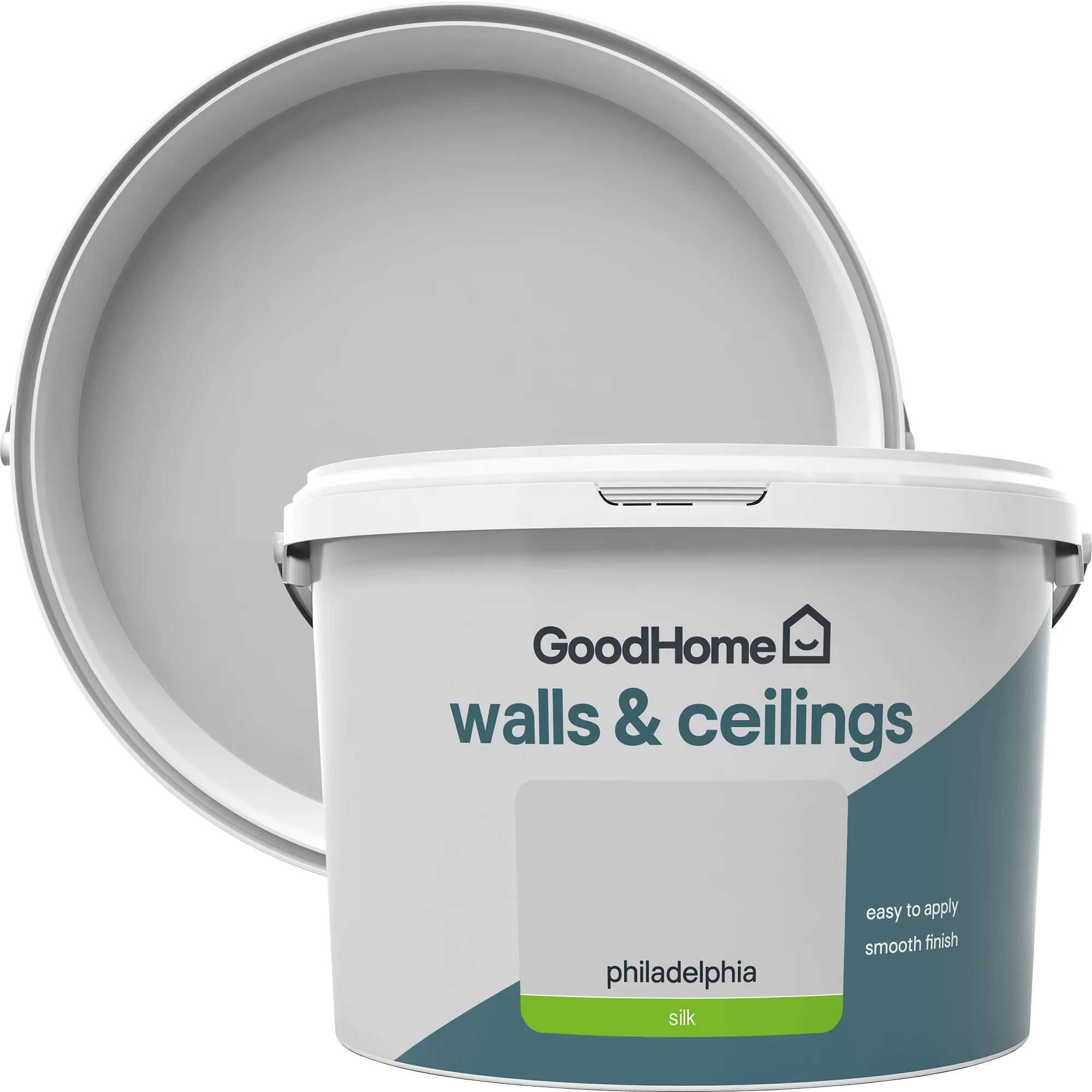 GoodHome Walls & ceilings Philadelphia Silk Emulsion paint, 2.5L GoodHome Walls & Ceilings Philadelphia Silk Emulsion Paint, 2.5L -Home Paint Store goodhome walls ceilings philadelphia silk emulsion paint 2 5l3663602597490 37c
