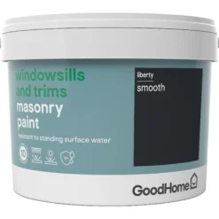 GoodHome Windowsills & Trims Liberty Smooth Matt Masonry Paint, 2.5L 2 GoodHome Windowsills & Trims Liberty Smooth Matt Masonry Paint, 2.5L -Home Paint Store goodhome windowsills trims liberty smooth matt masonry paint 2 5l3663602520542 08c bq