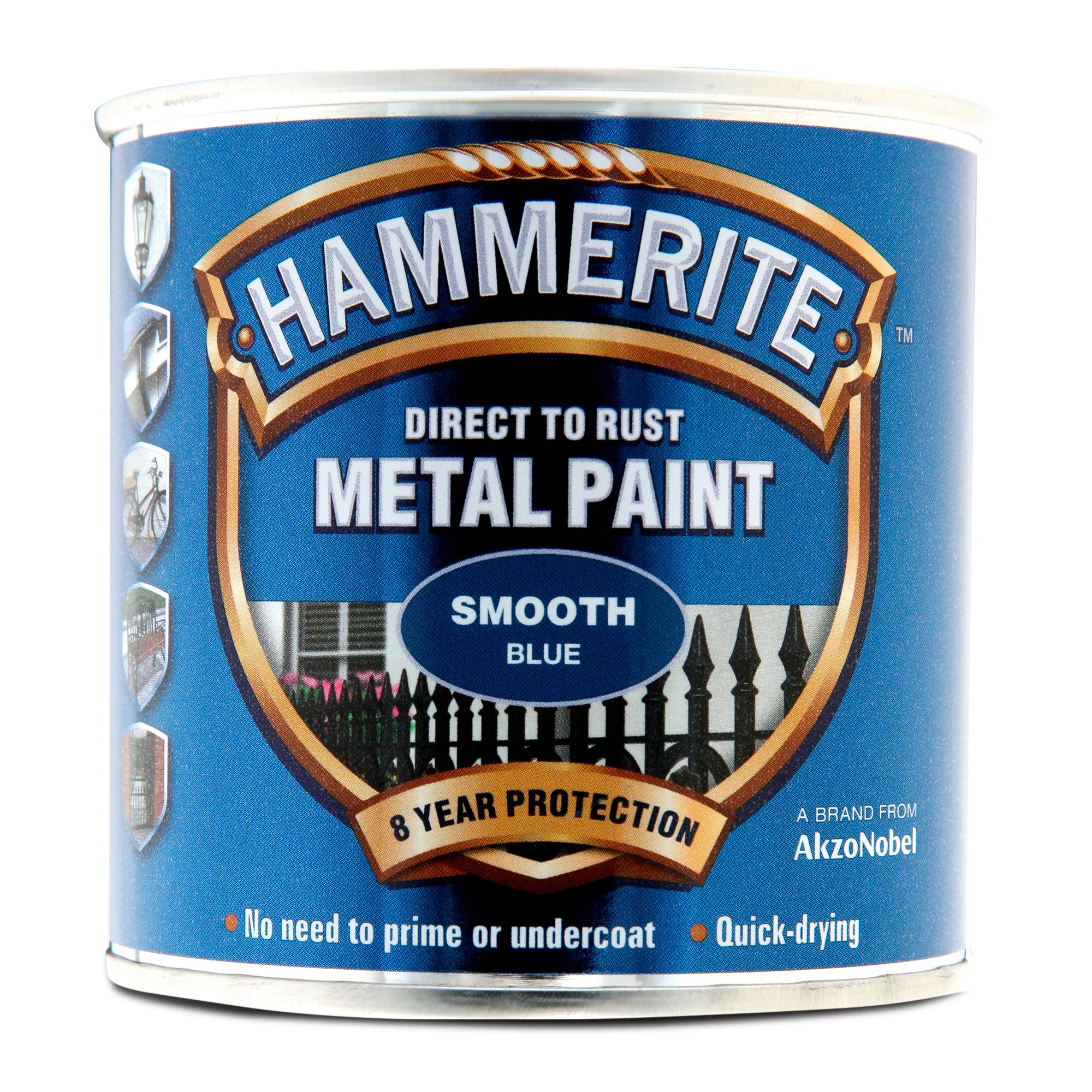 Hammerite Blue Gloss Metal paint, 250ml Hammerite Blue Gloss Metal Paint, 250ml -Home Paint Store hammerite blue gloss metal paint 250ml5011867224015 08c bq