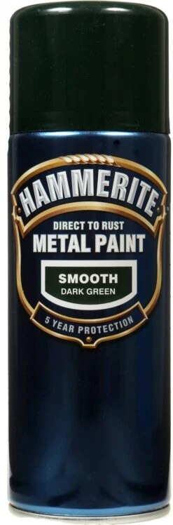 Hammerite Dark Green Gloss Spray Paint, 400ml
